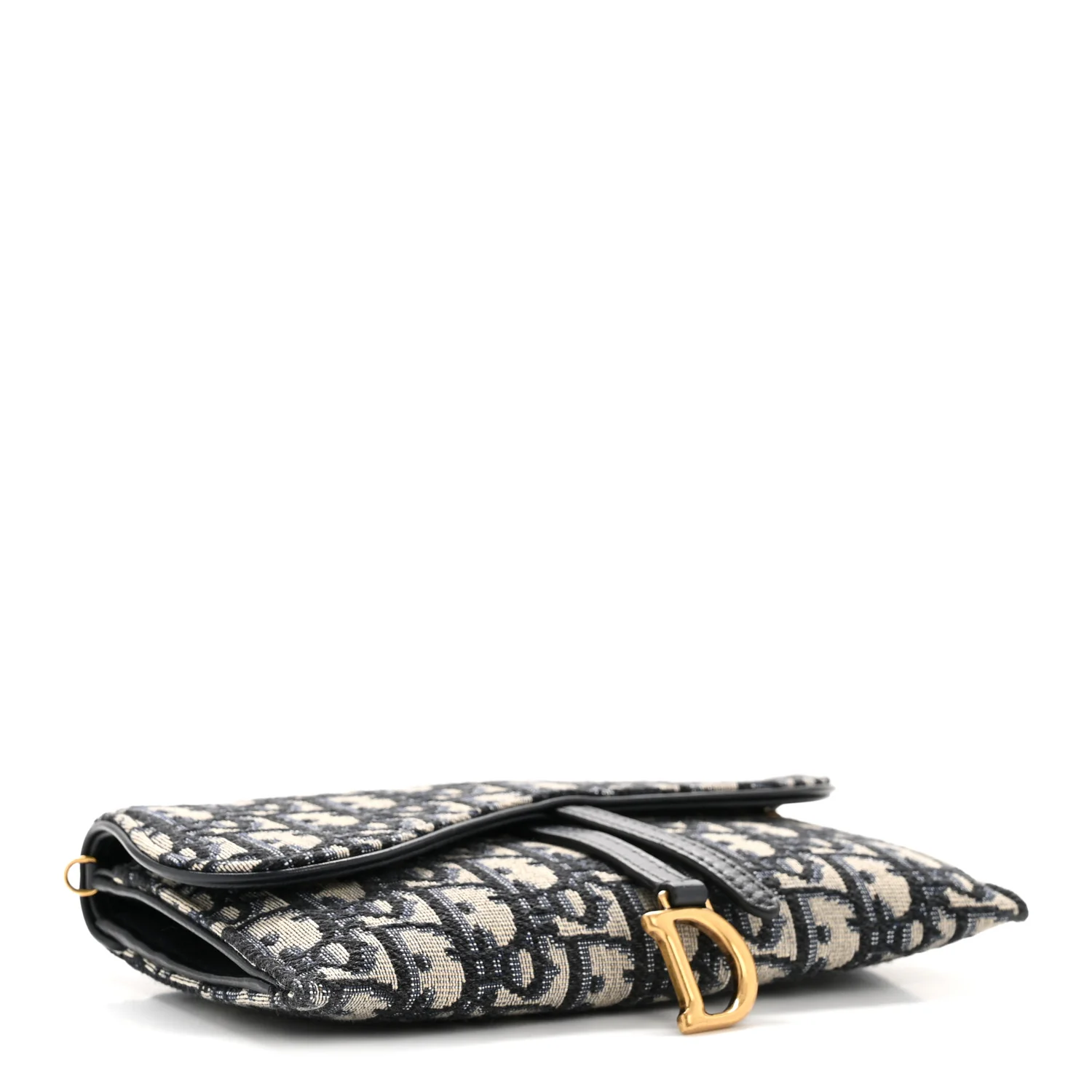 Oblique Saddle Chain Long Wallet Blue - Image 13