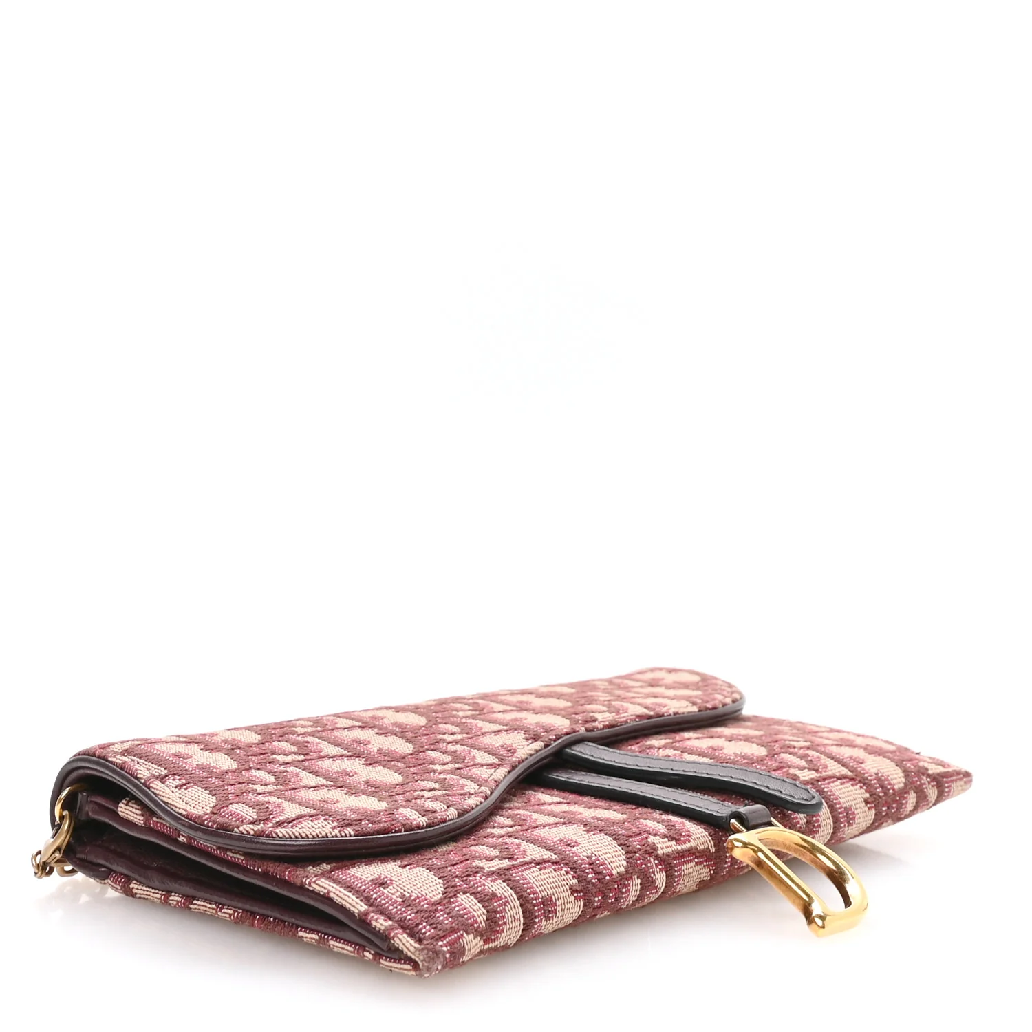 Oblique Saddle Chain Long Wallet Bordeaux - Image 2