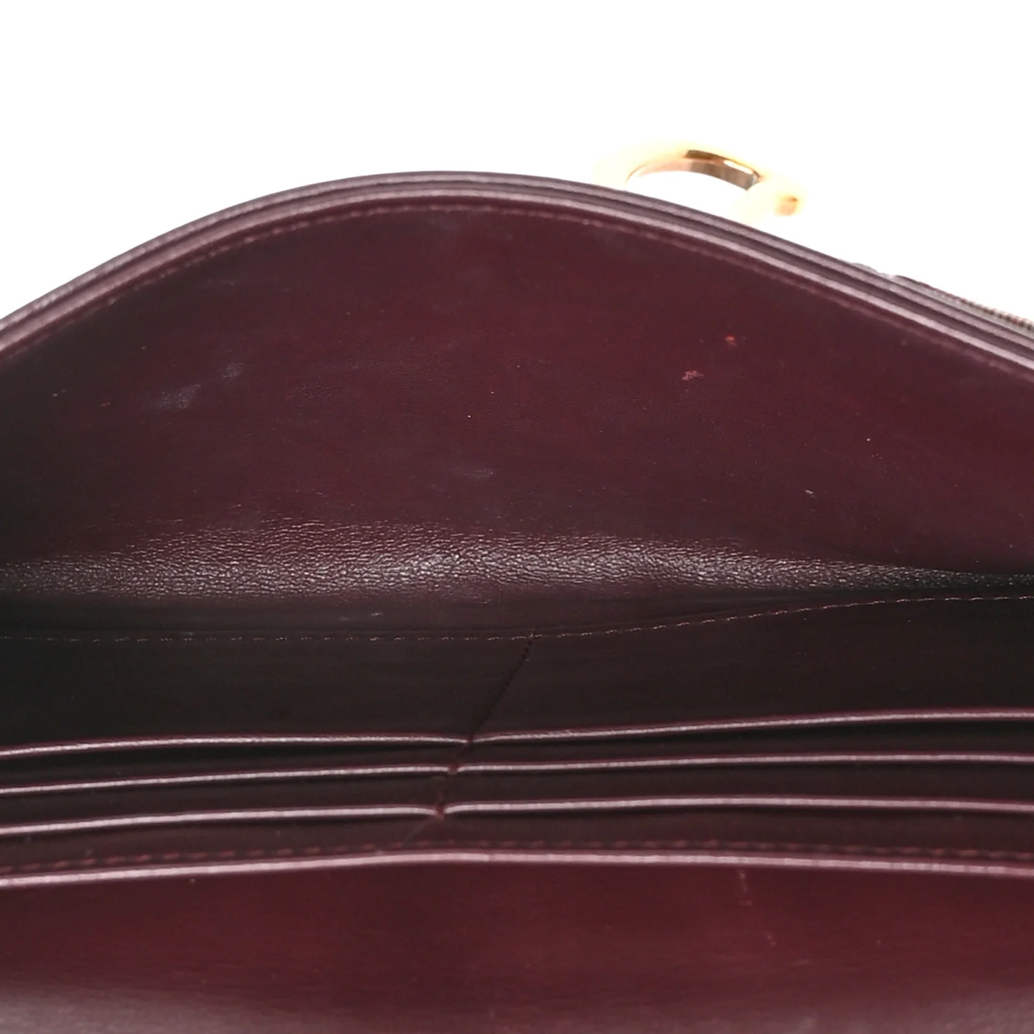 Oblique Saddle Chain Long Wallet Bordeaux - Image 6