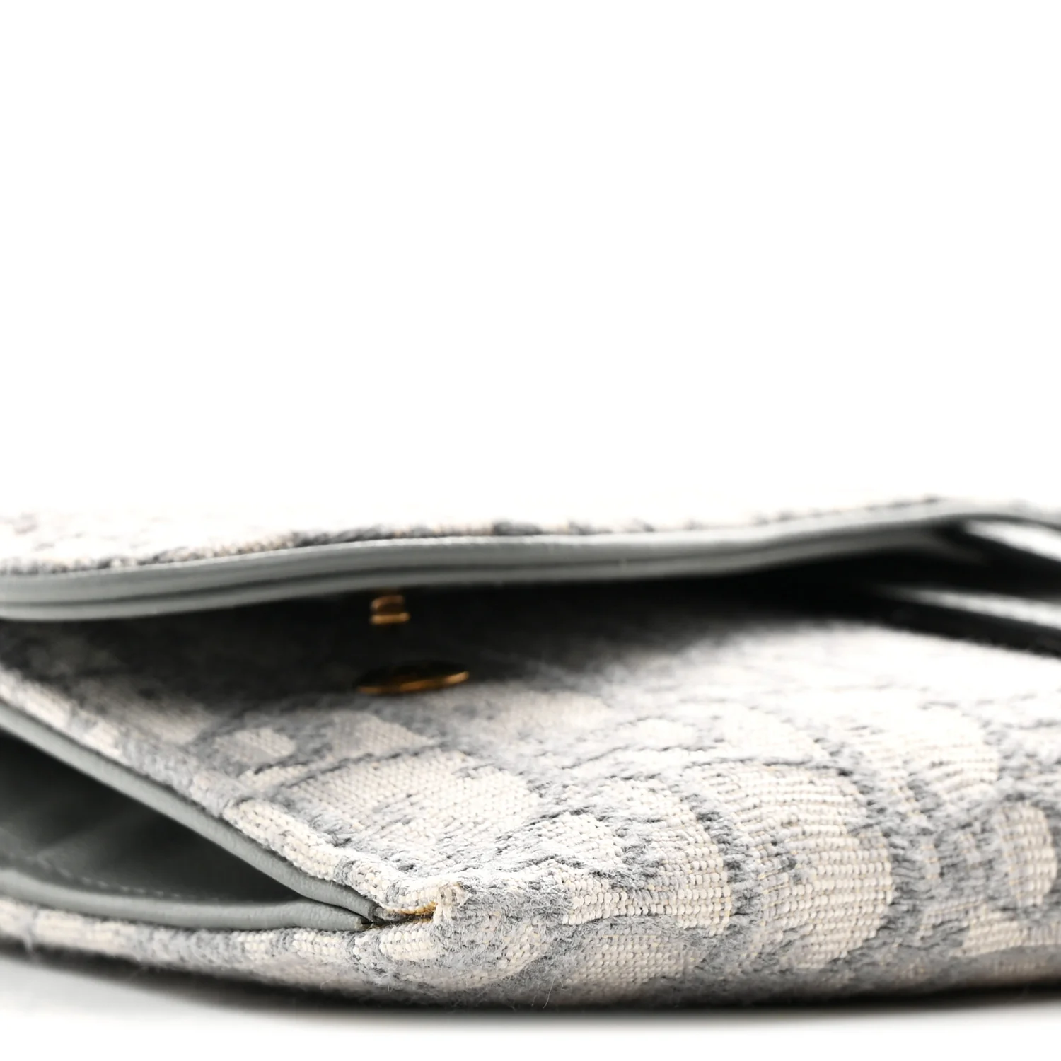 Oblique Saddle Chain Long Wallet Grey - Image 21