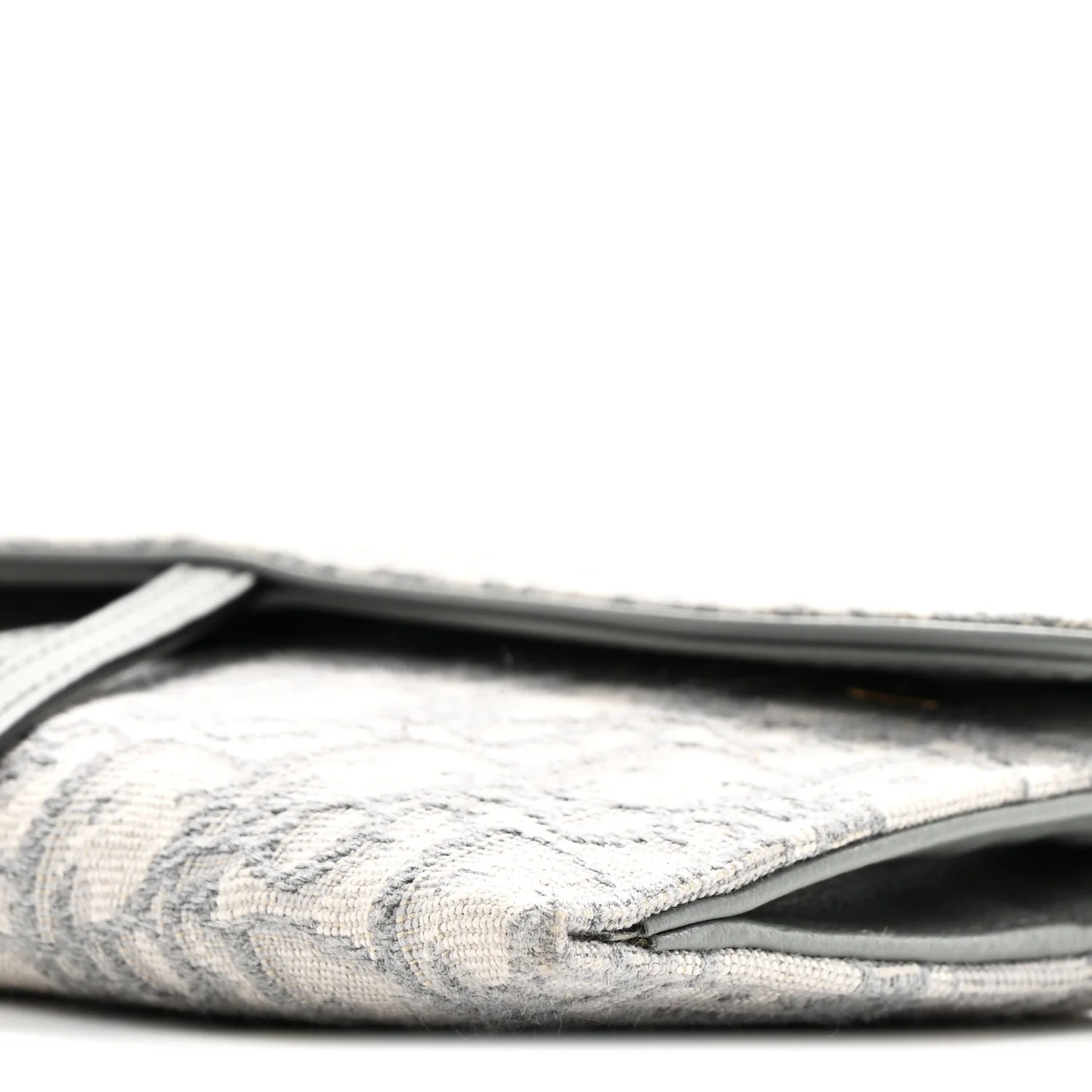 Oblique Saddle Chain Long Wallet Grey - Image 23