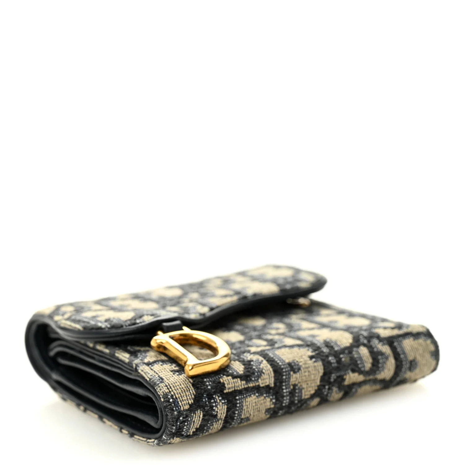 Oblique Saddle Lotus Wallet Blue - Image 4