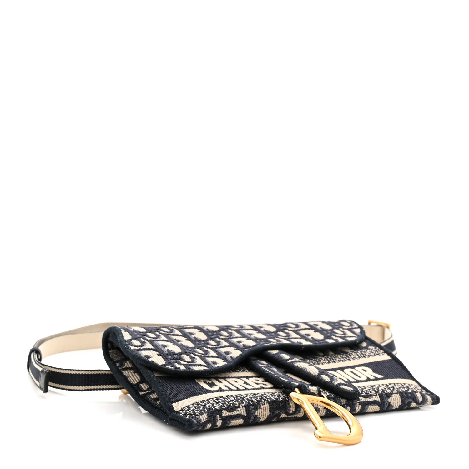 Oblique Slim Saddle Pouch Blue - Image 4