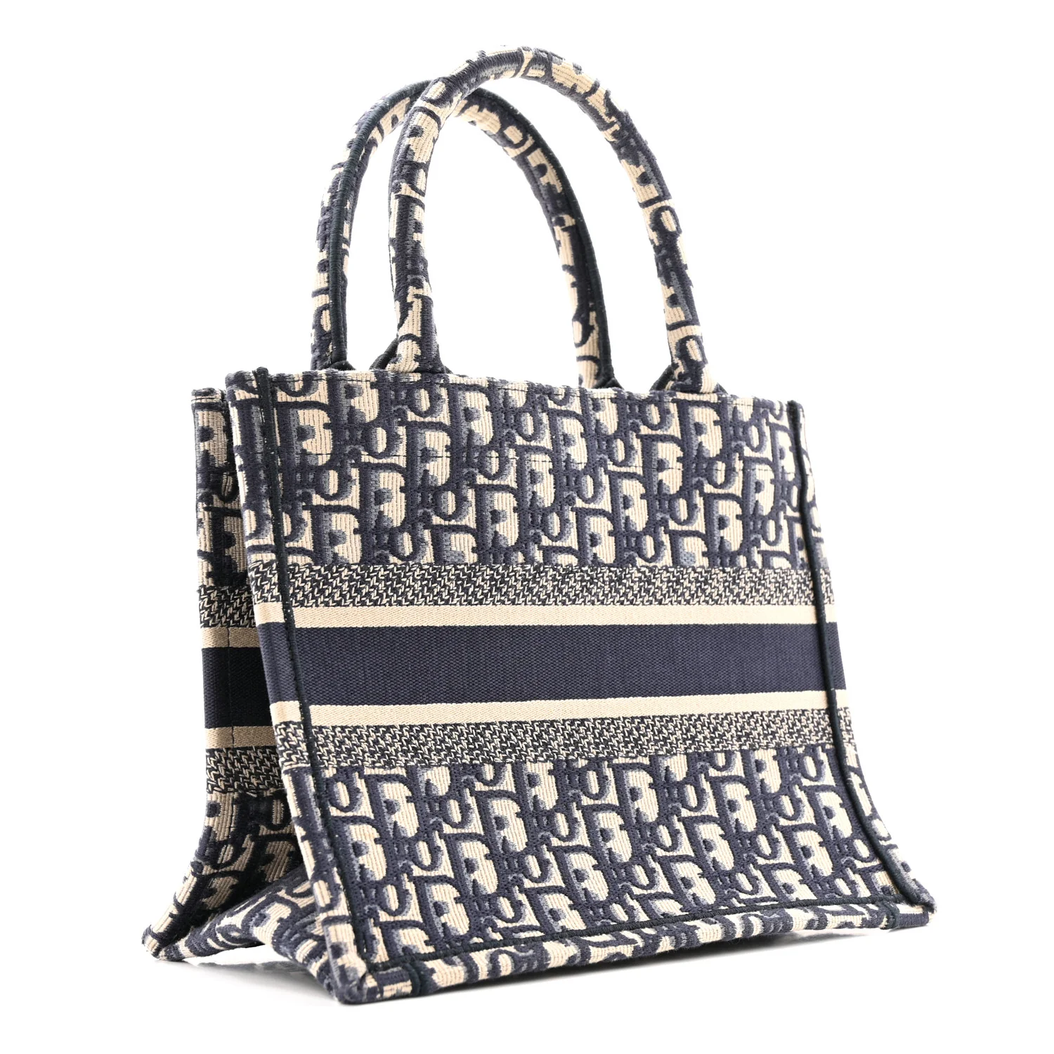 Oblique Small Book Tote Blue Multicolor - Image 3