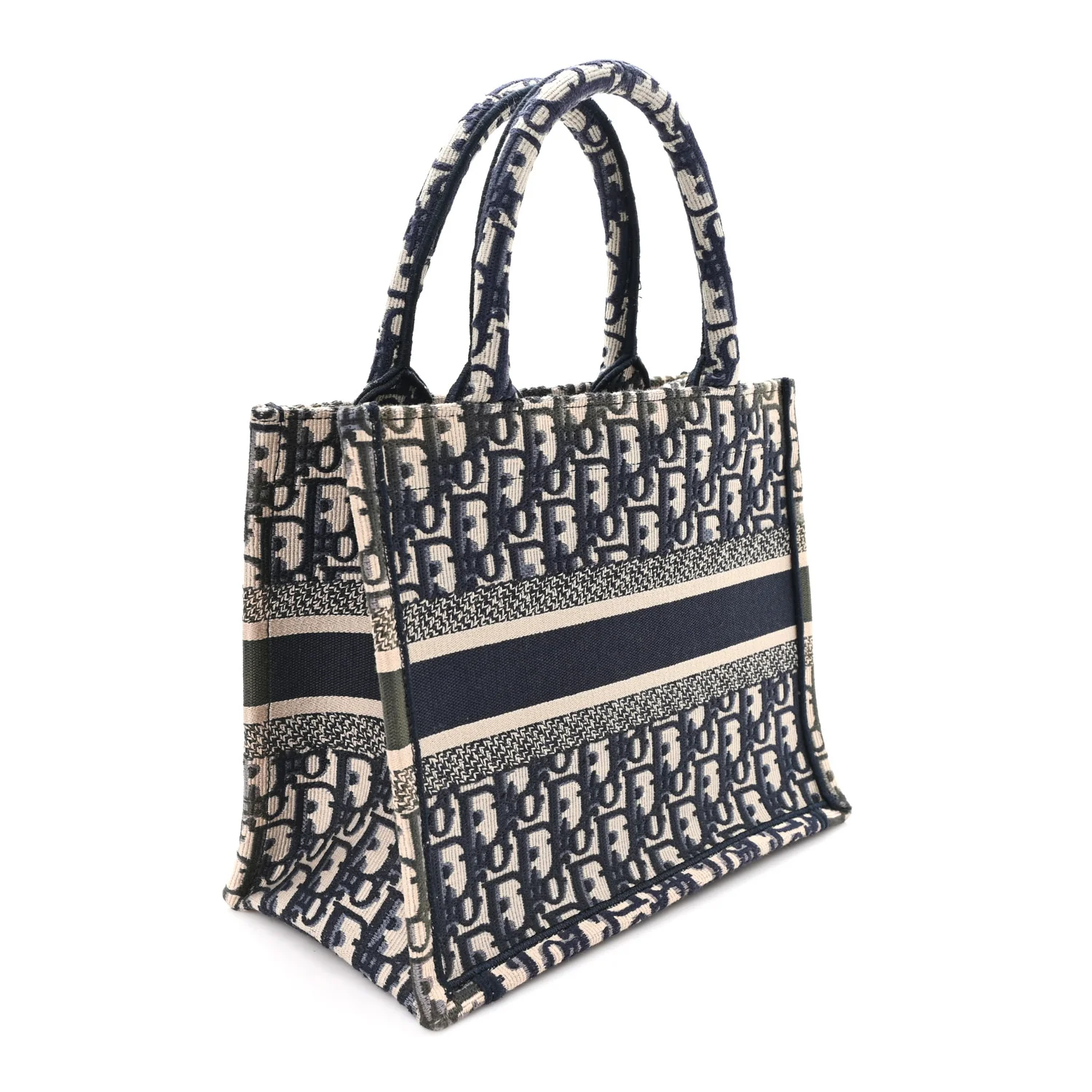 Oblique Small Book Tote Blue Multicolor - Image 3