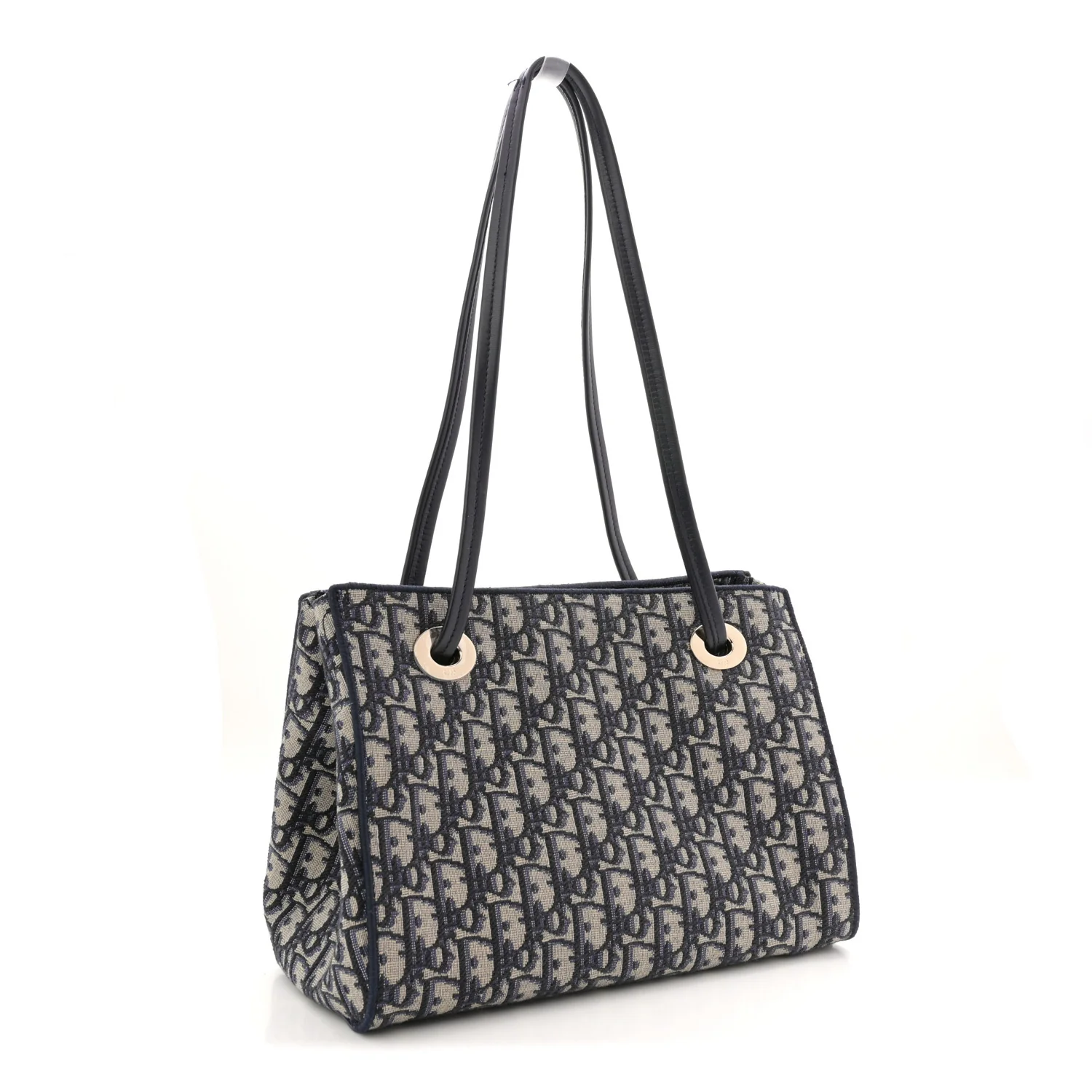 Oblique Small Bow Shopping Tote Blue Multicolor - Image 3
