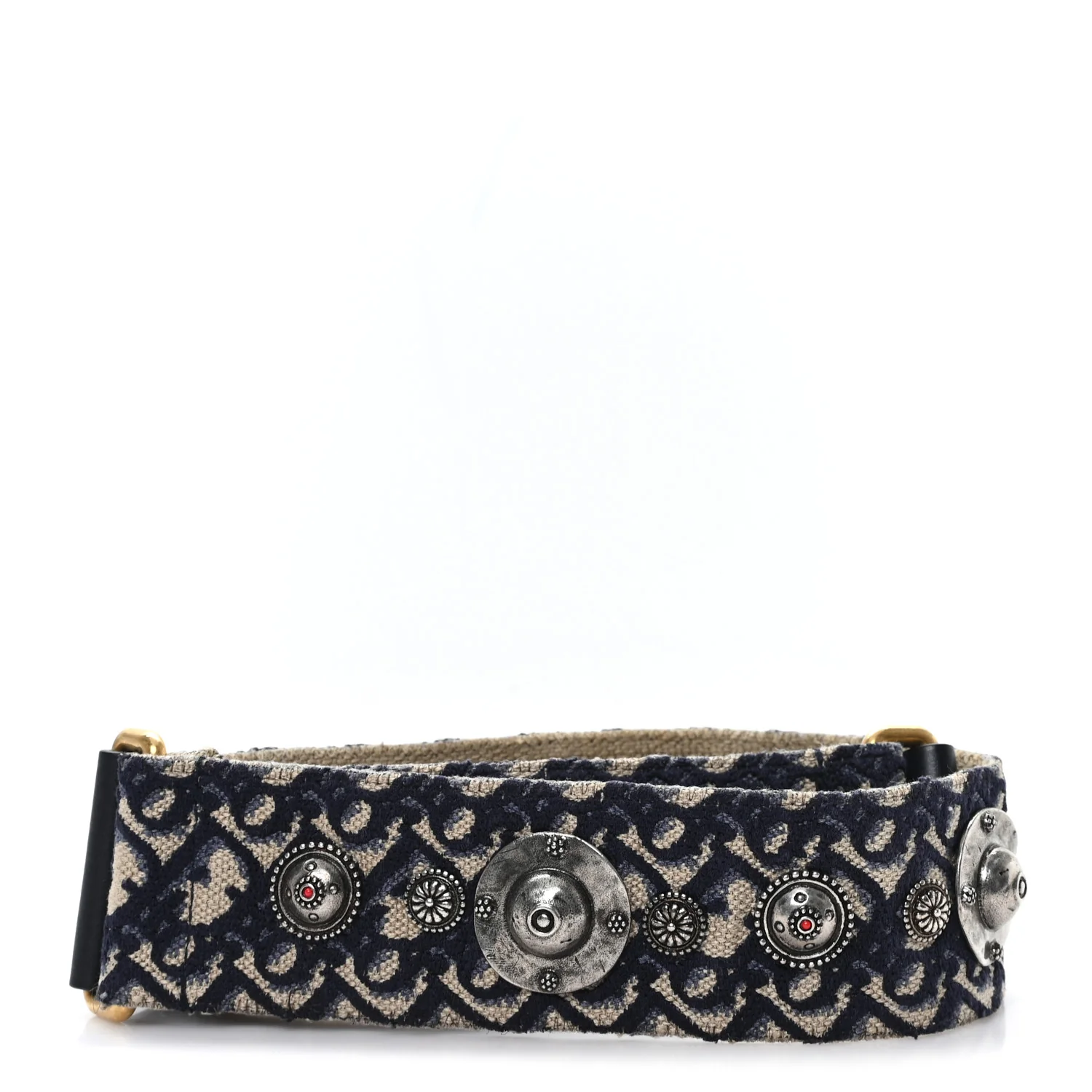 Oblique Studded Shoulder Strap Blue - Image 2
