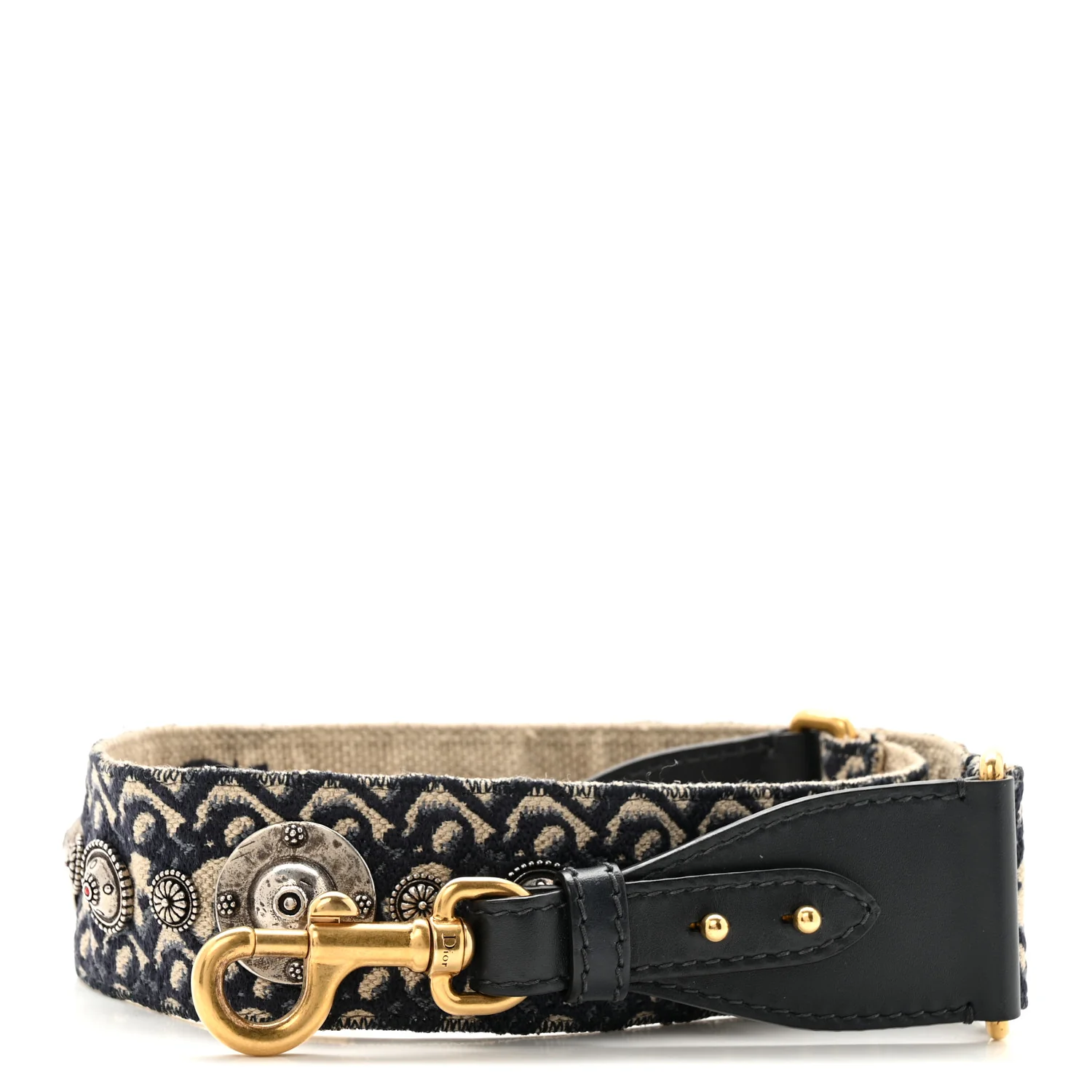 Oblique Studded Shoulder Strap Blue