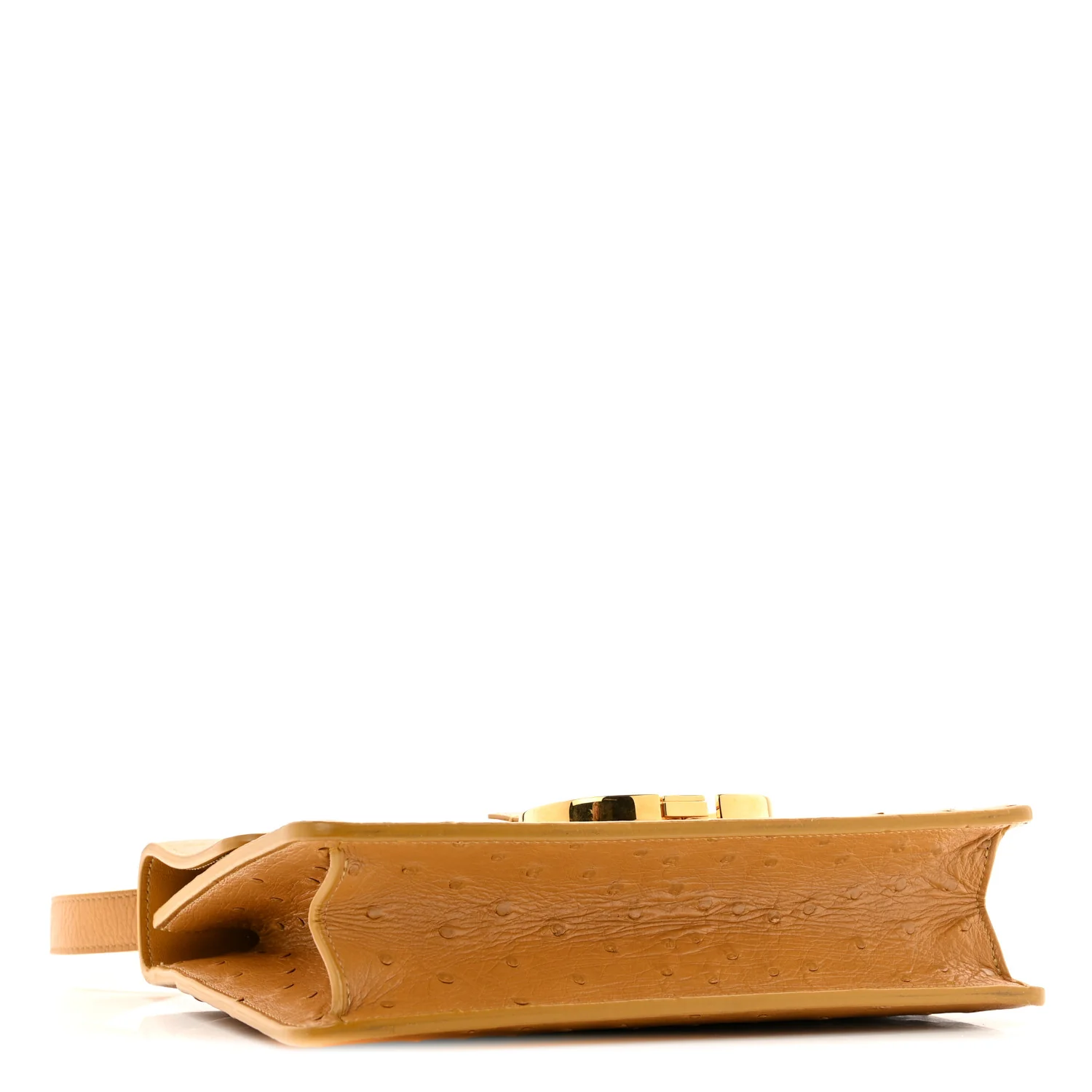 Ostrich 30 Montaigne Flap Bag Brown - Image 3