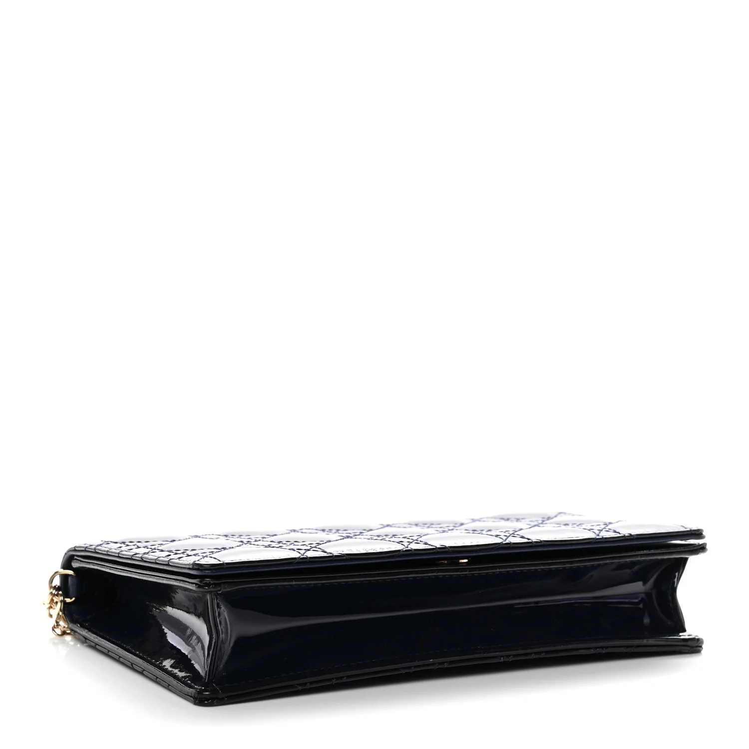 Patent Cannage Lady Dior Clutch Blue - Image 4