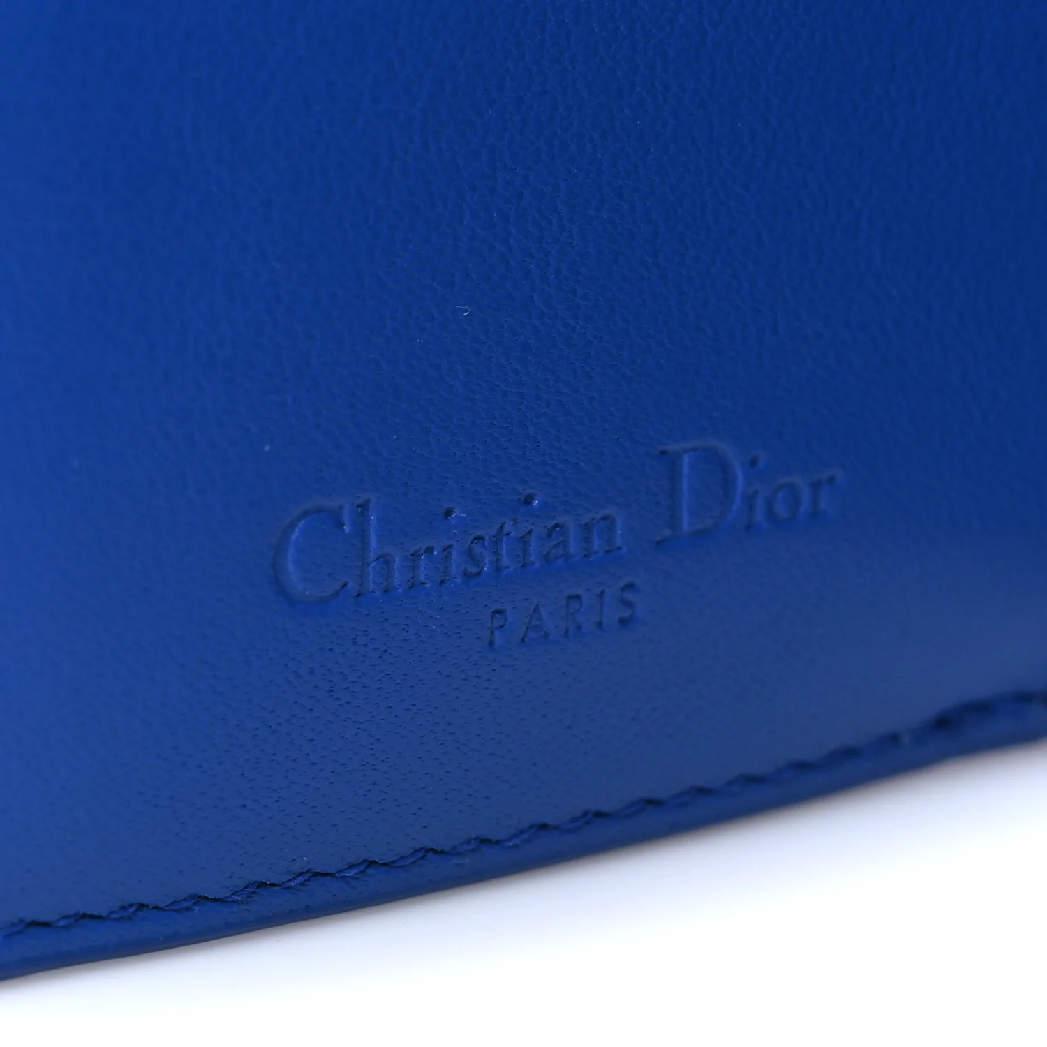 Patent Cannage Lady Dior Lotus Wallet Blue - Image 6