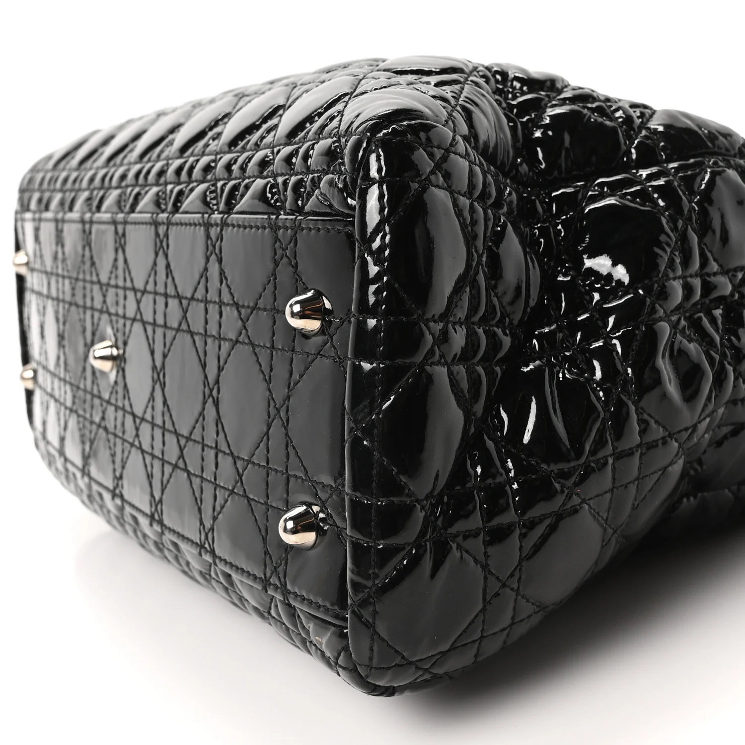Patent Cannage Large Dior Soft Shopping Tote Black - Image 10