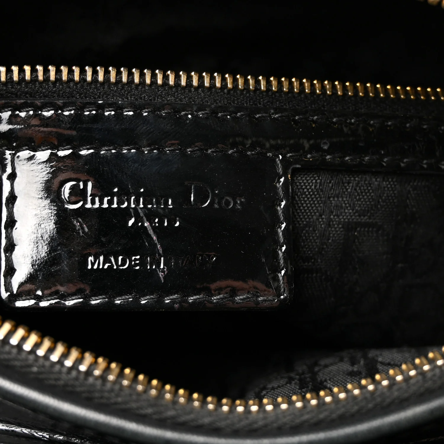 Patent Cannage Large Lady Dior Black - Image 6