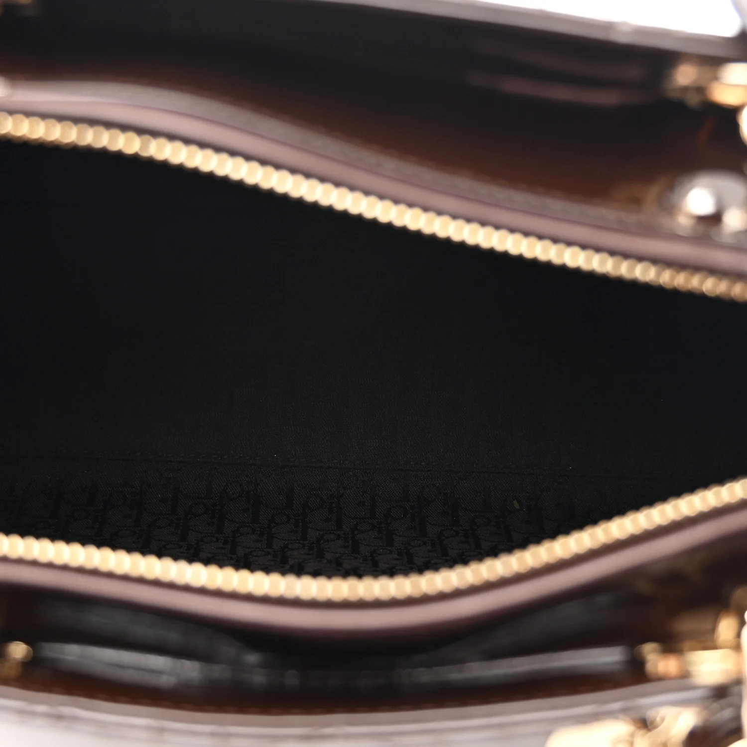 Patent Cannage Large Lady Dior Dark Brown - Image 5