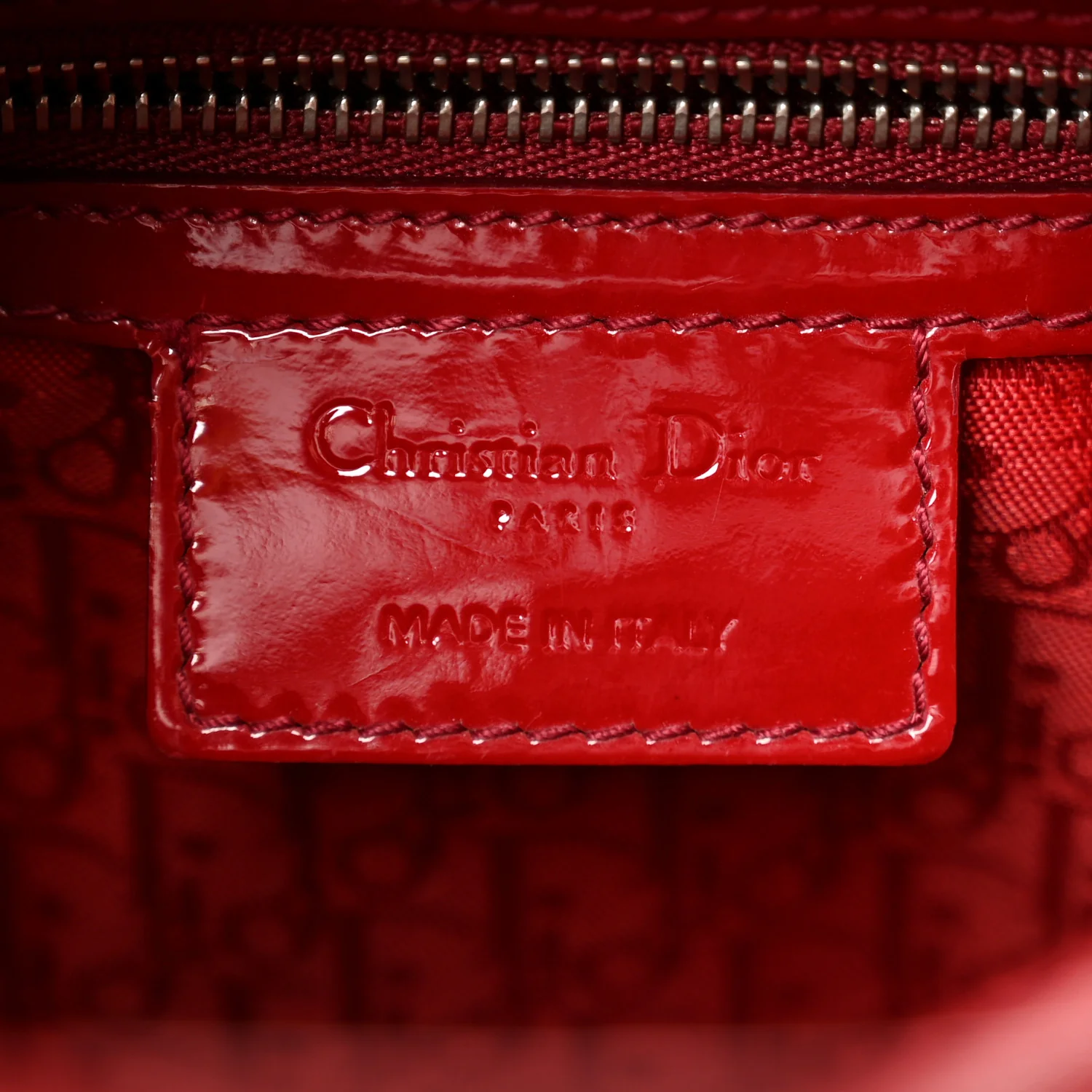 Patent Cannage Large Lady Dior Red - Image 6