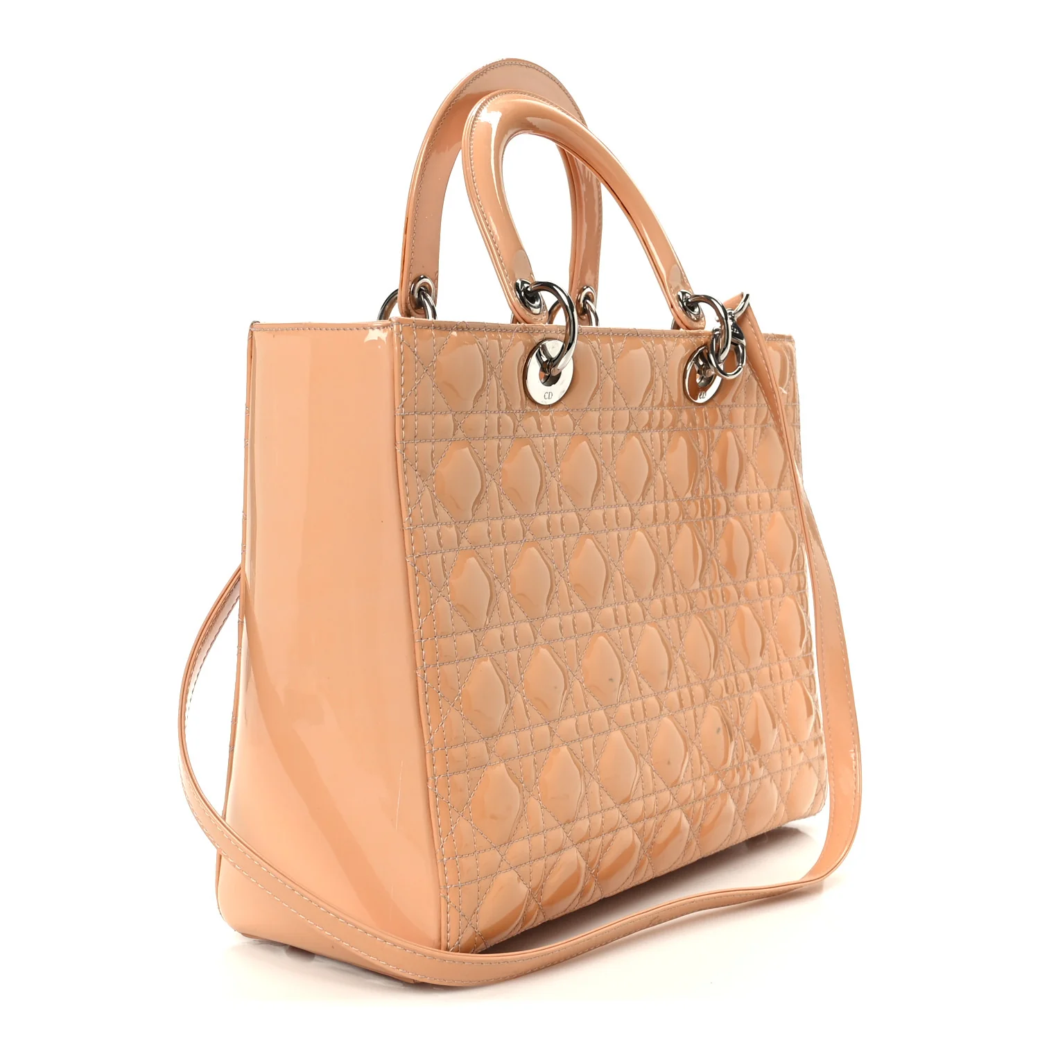 Patent Cannage Large Lady Dior Rose Clair - Image 3