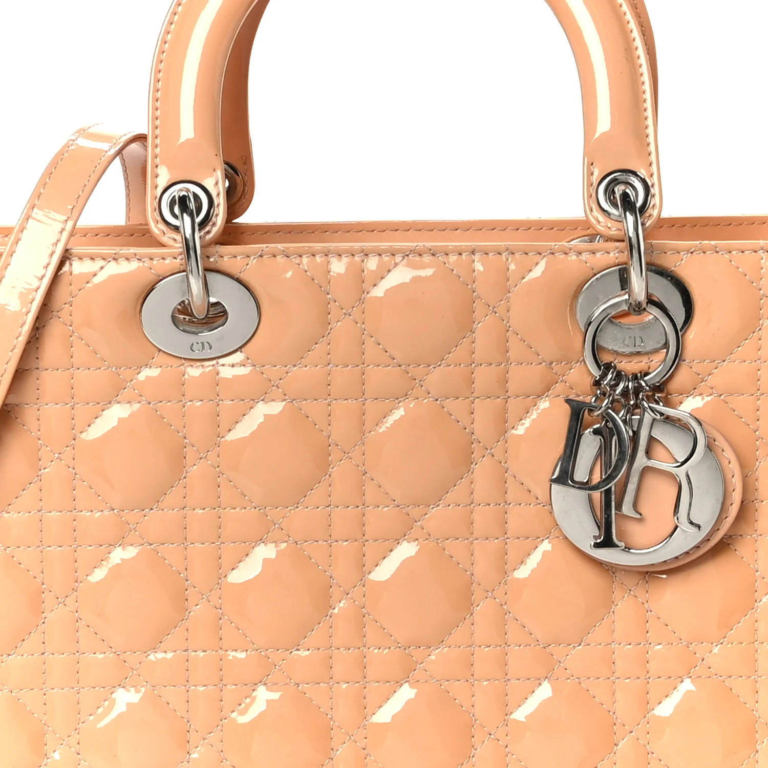 Patent Cannage Large Lady Dior Rose Clair - Image 8