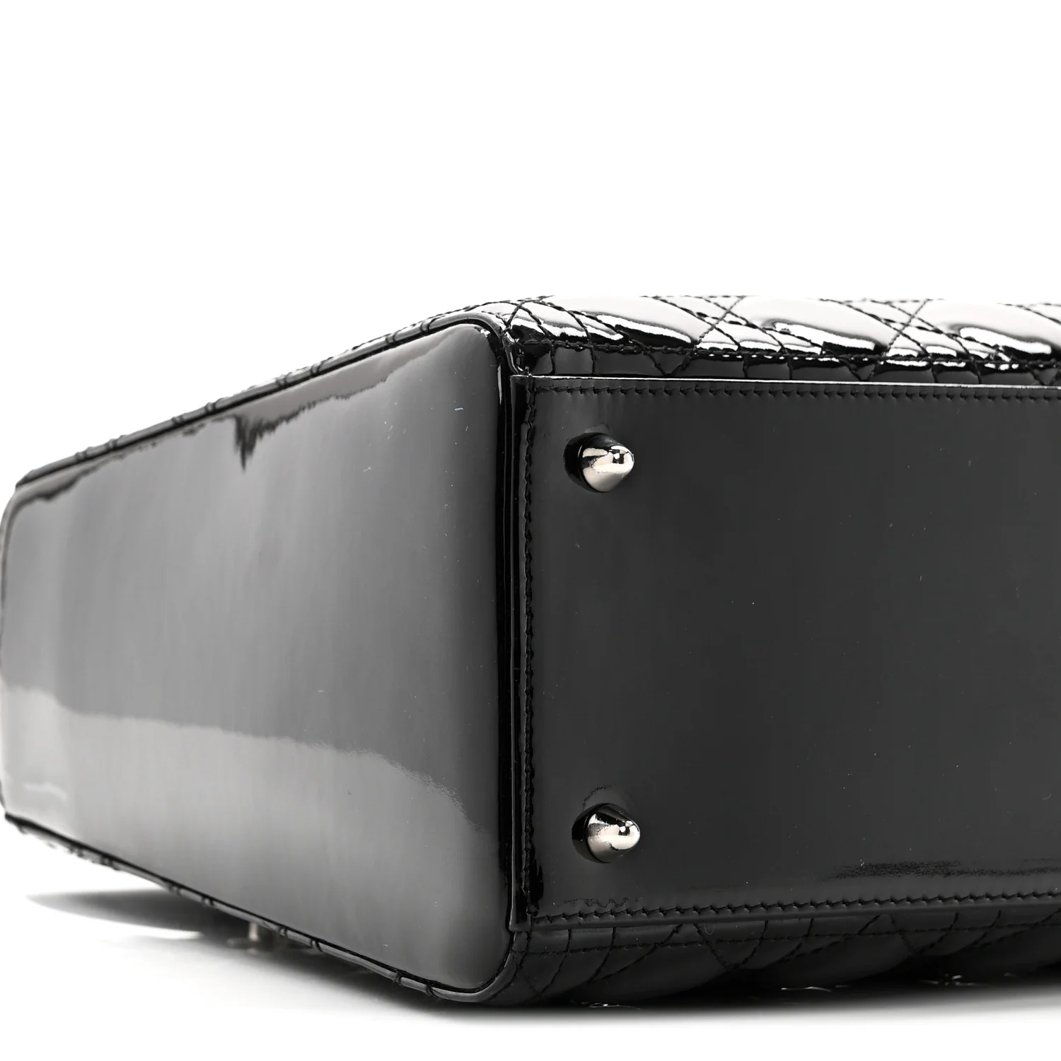 Patent Cannage Medium Lady Dior Black - Image 9