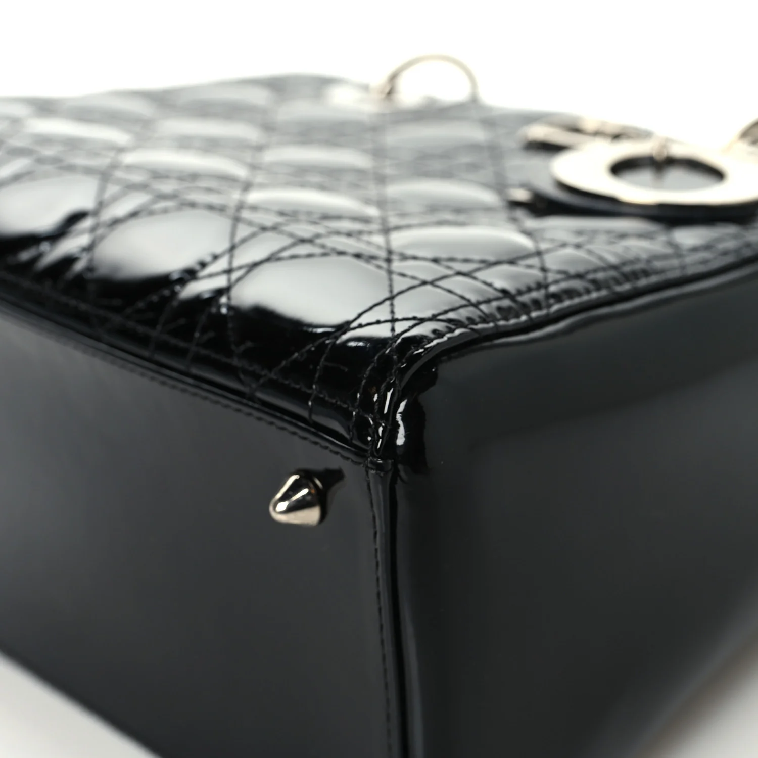 Patent Cannage Medium Lady Dior Black - Image 10