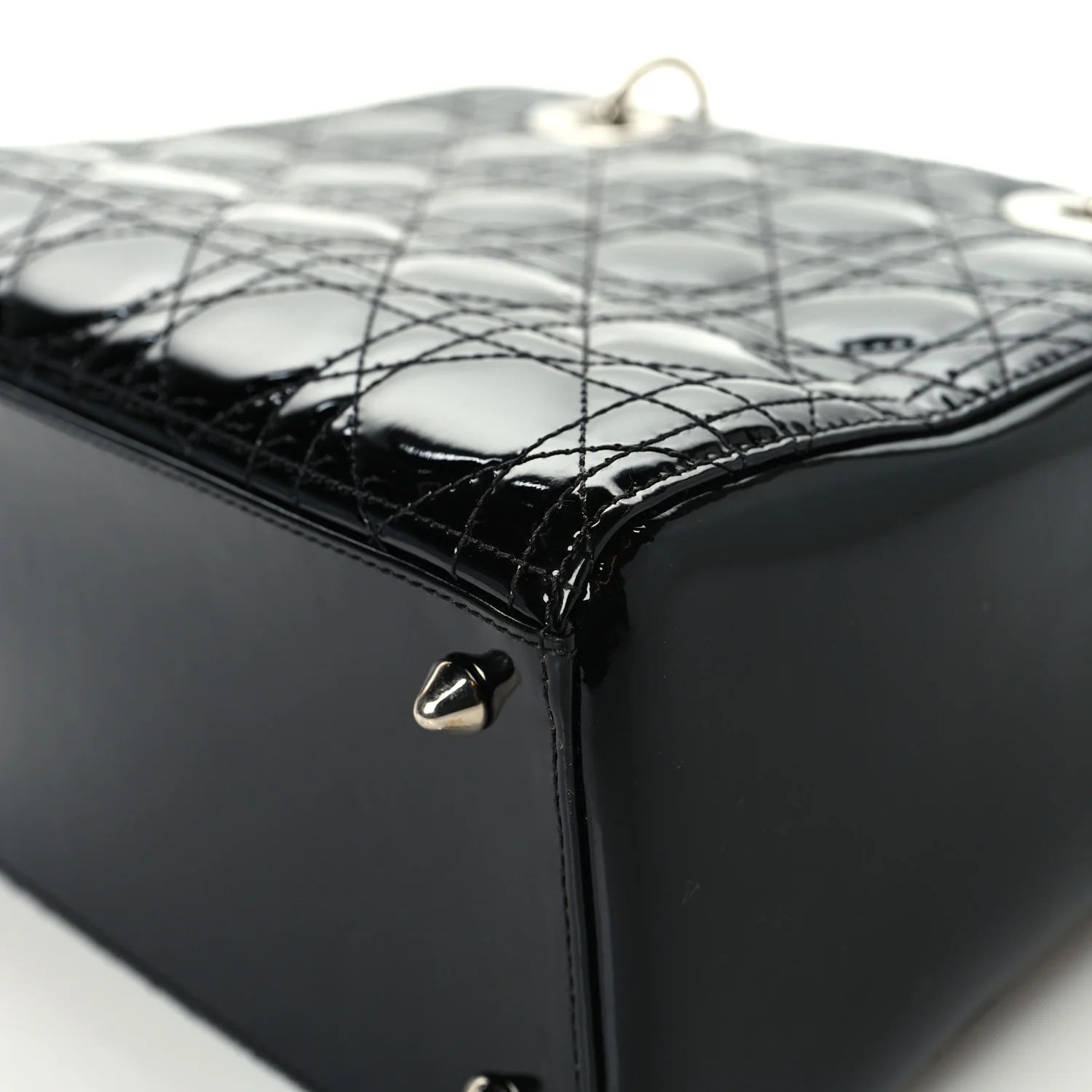 Patent Cannage Medium Lady Dior Black - Image 12