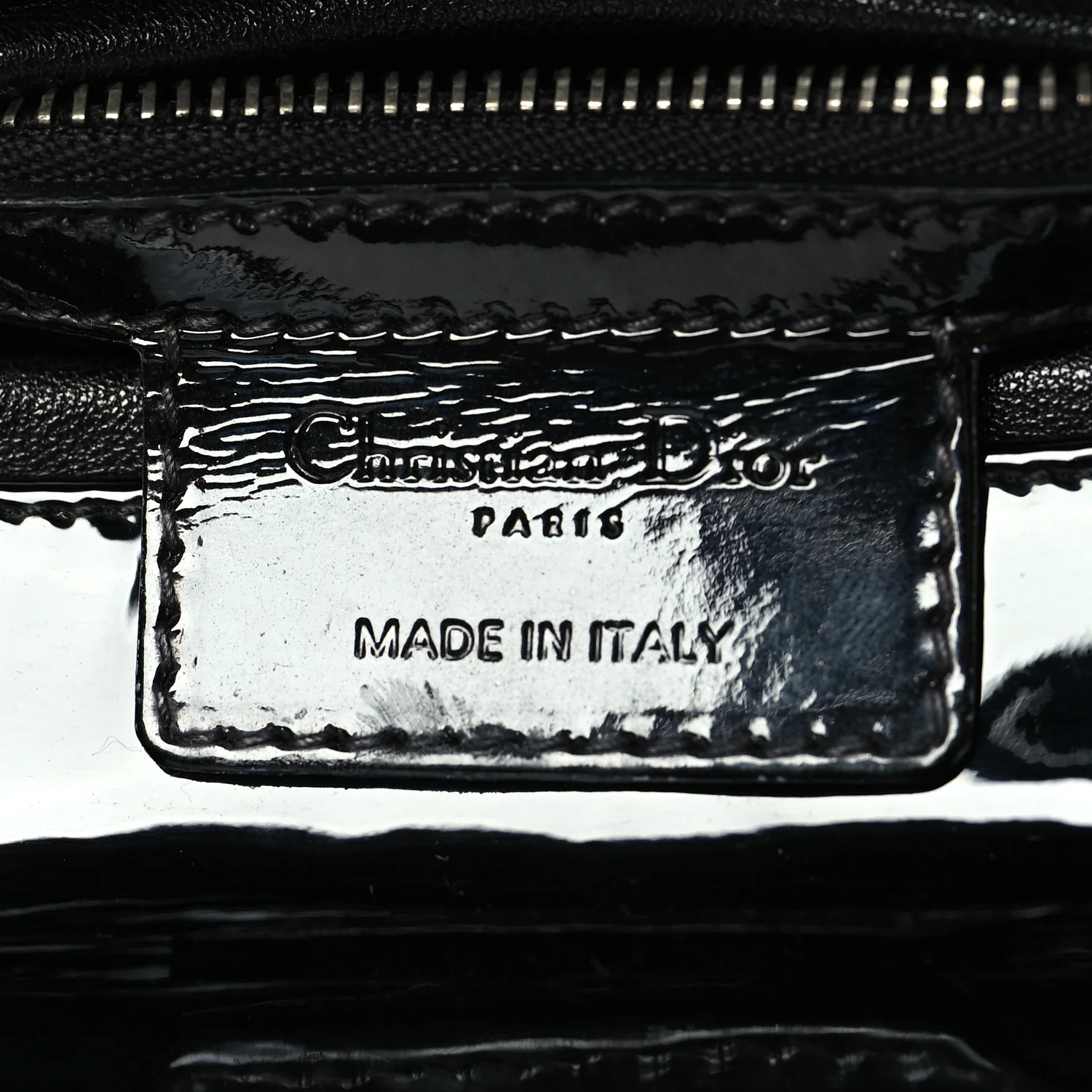 Patent Cannage Medium Lady Dior Black - Image 6