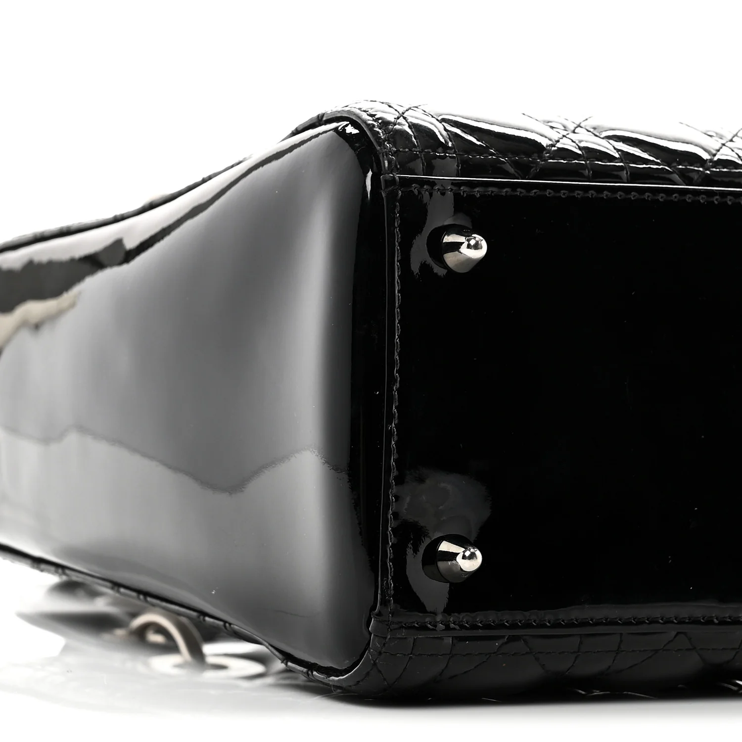 Patent Cannage Medium Lady Dior Black - Image 9