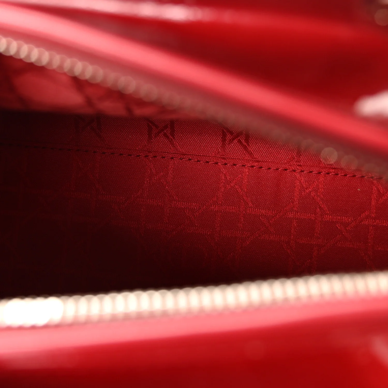 Patent Cannage Medium Lady Dior Burgundy Red - Image 9