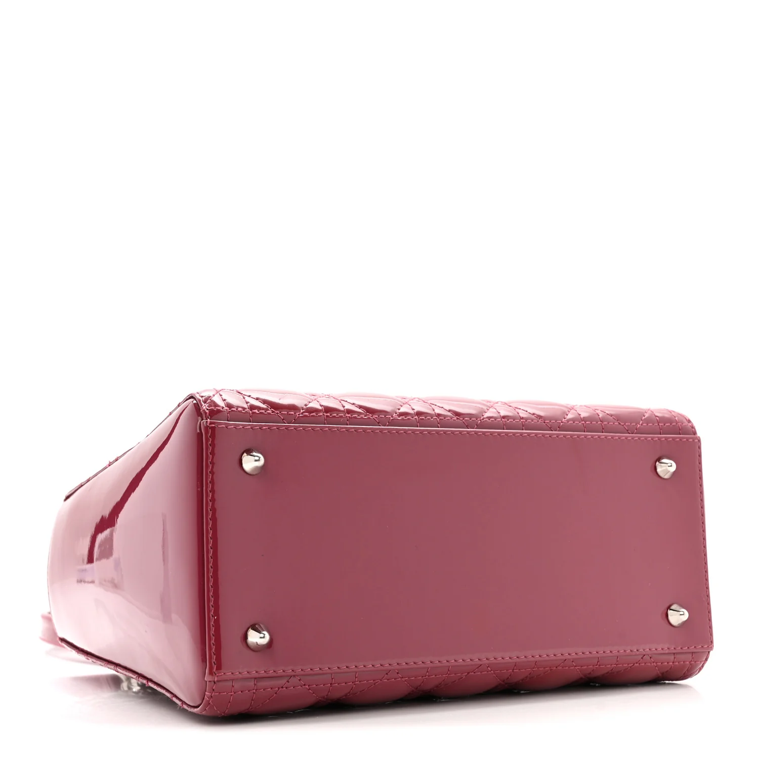 Patent Cannage Medium Lady Dior Dark Pink - Image 4