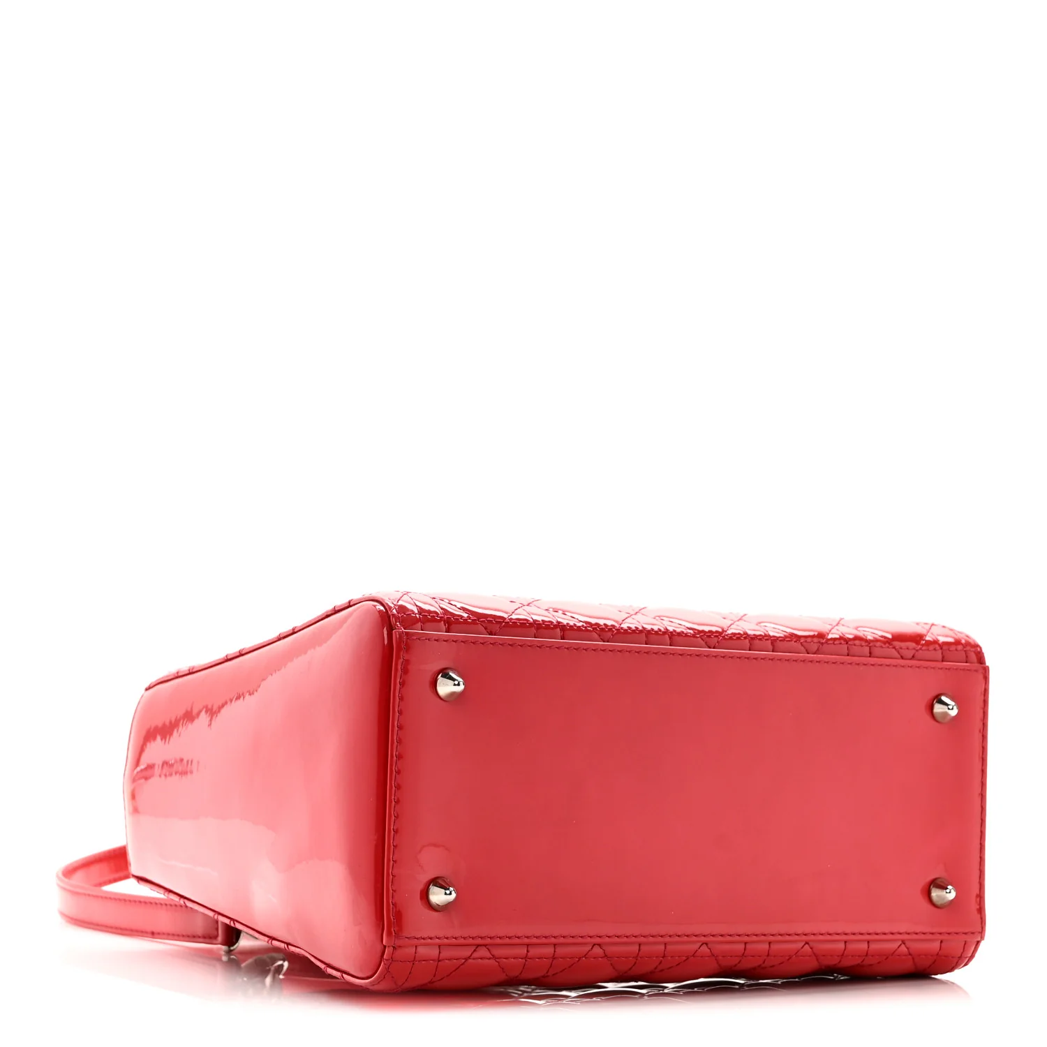 Patent Cannage Medium Lady Dior Fuchsia - Image 4