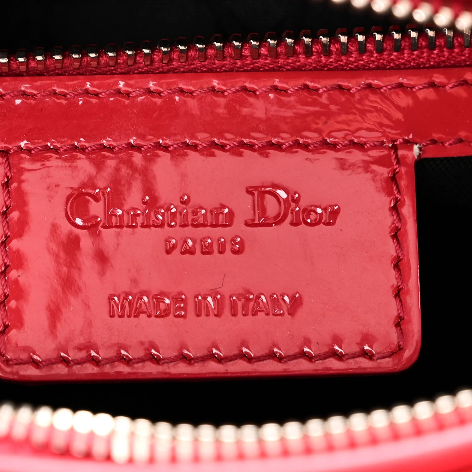 Patent Cannage Medium Lady Dior Fuchsia - Image 6