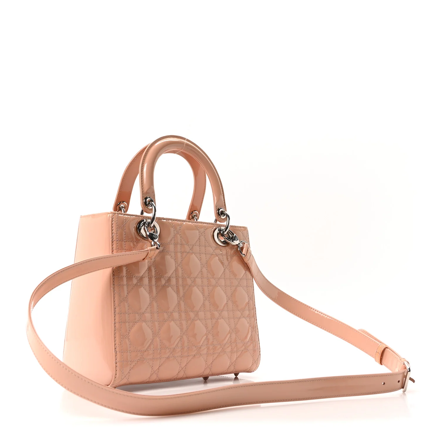 Patent Cannage Medium Lady Dior Light Pink - Image 3