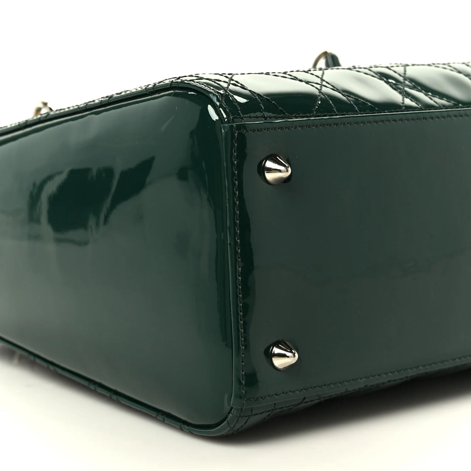 Patent Cannage Medium Lady Dior Pine Green - Image 9