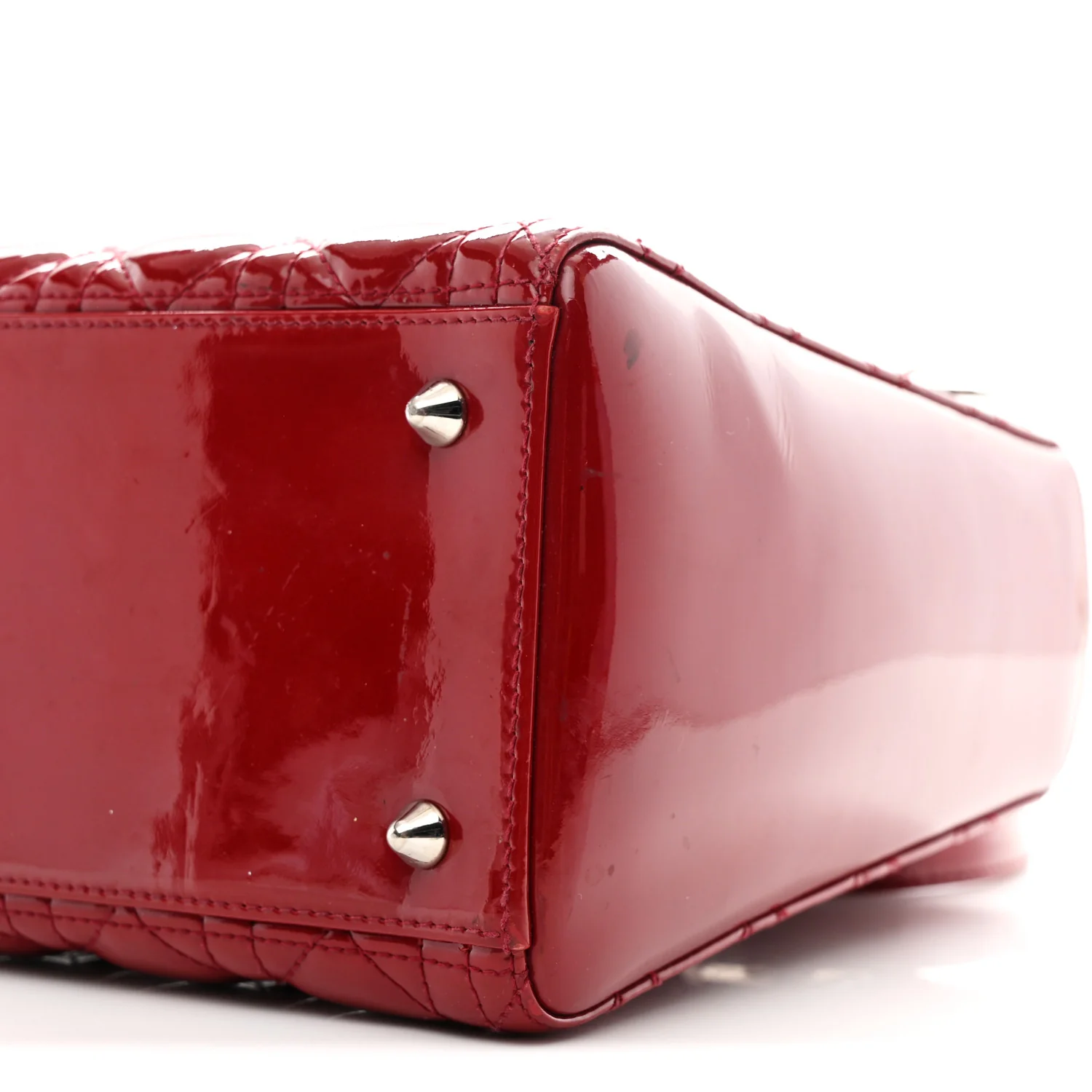 Patent Cannage Medium Lady Dior Red - Image 10