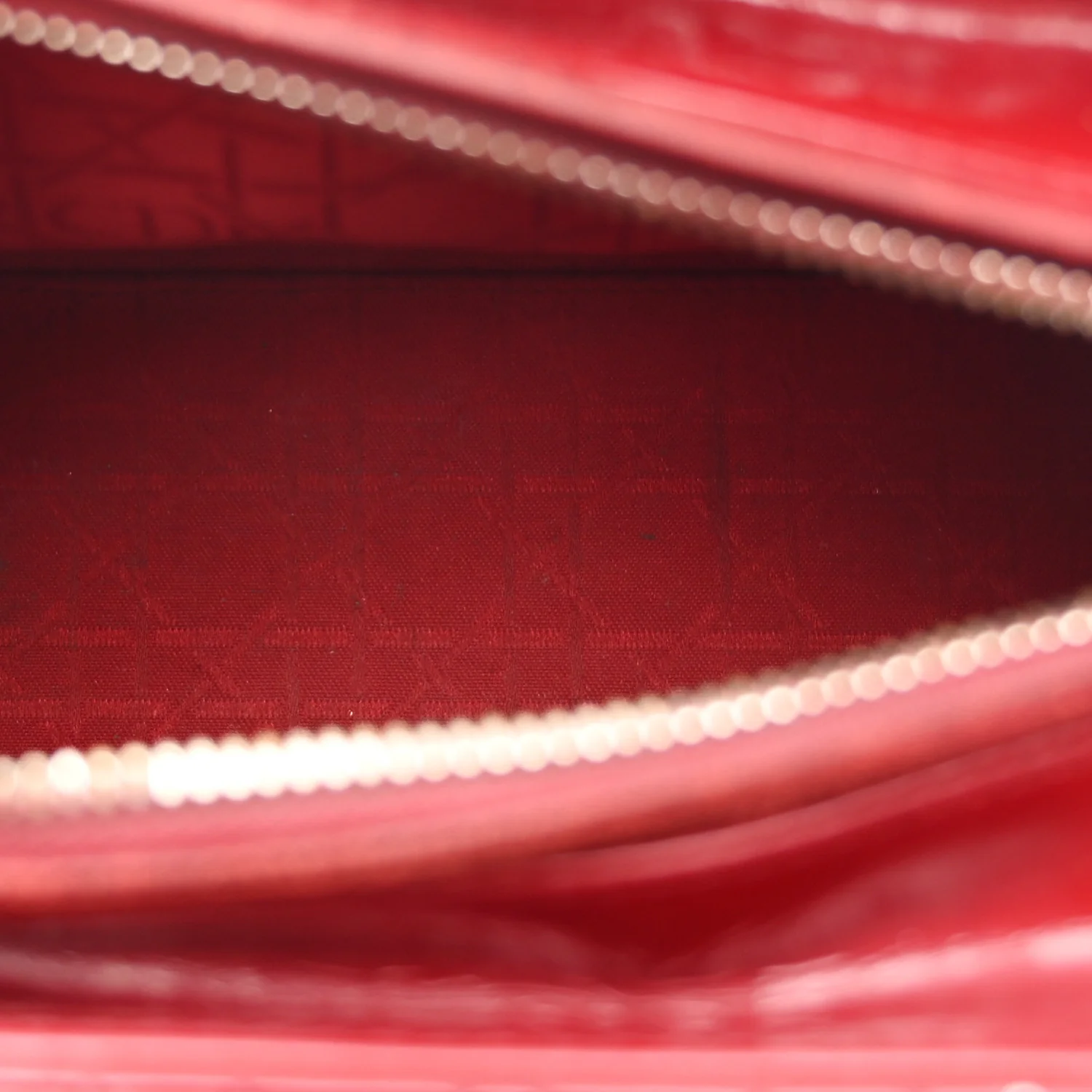 Patent Cannage Medium Lady Dior Red - Image 5