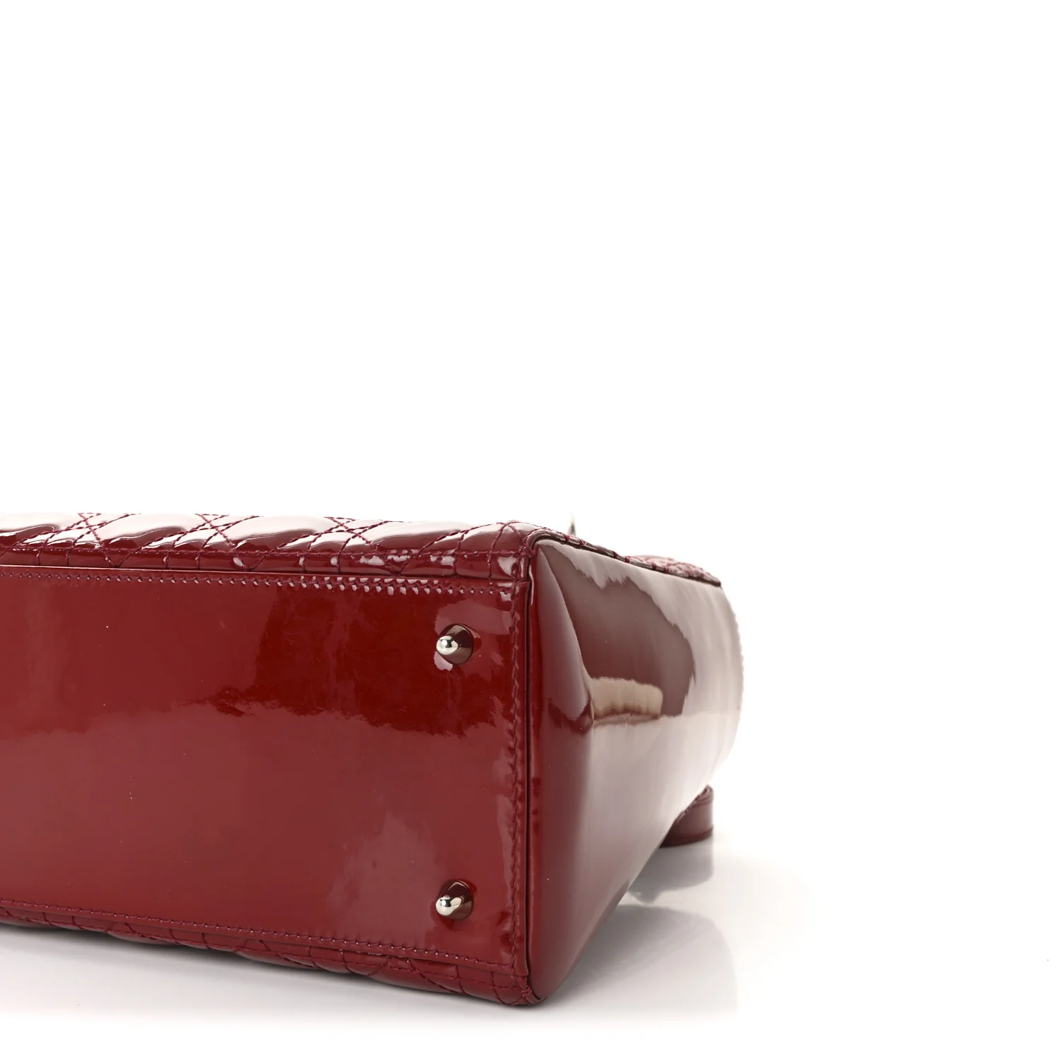 Patent Cannage Medium Lady Dior Red - Image 10