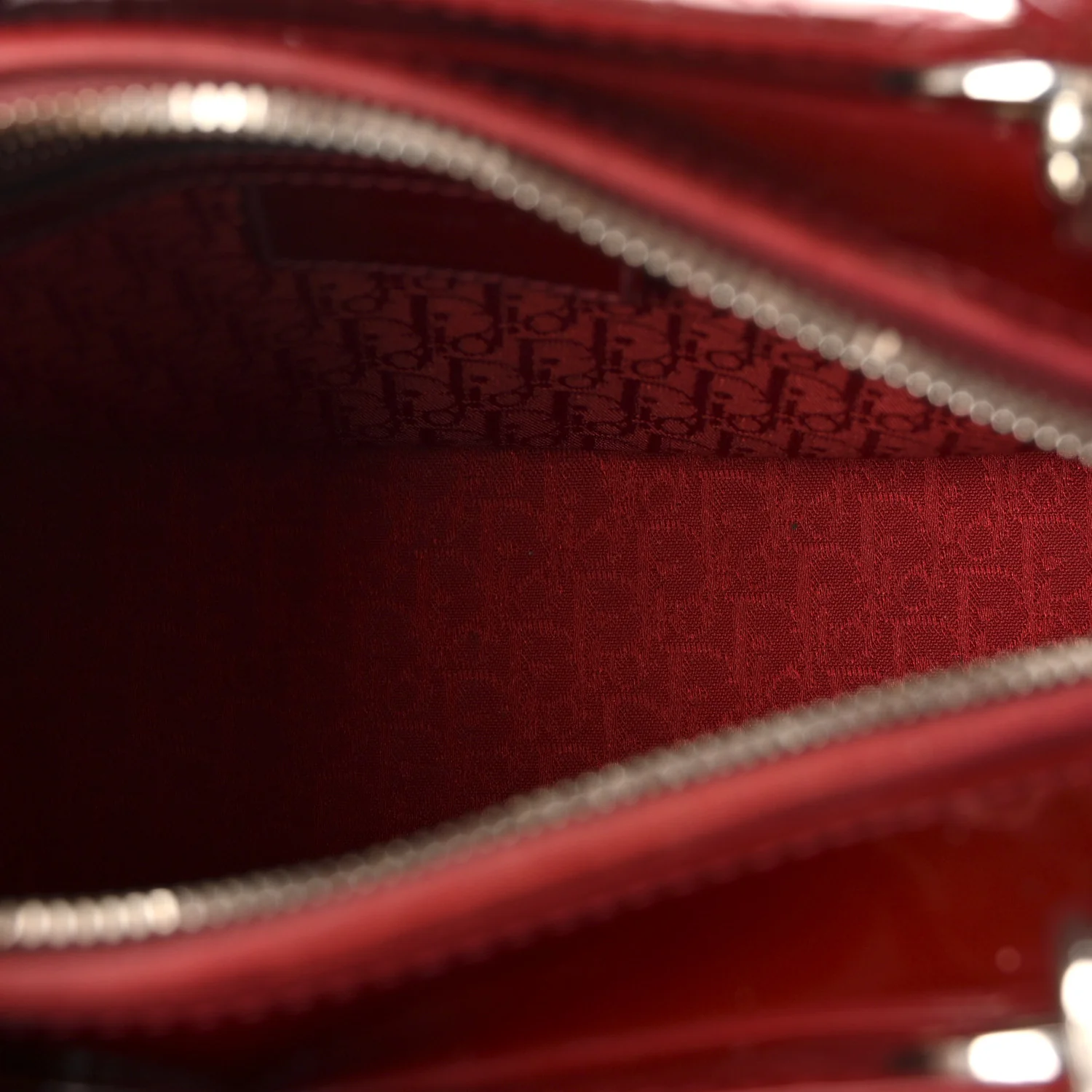 Patent Cannage Medium Lady Dior Red - Image 5