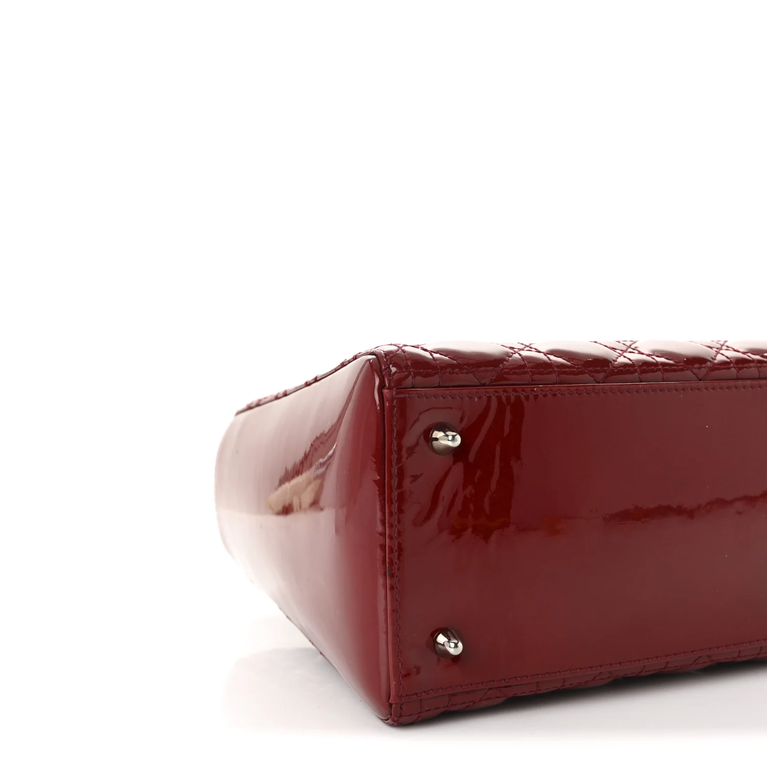 Patent Cannage Medium Lady Dior Red - Image 9