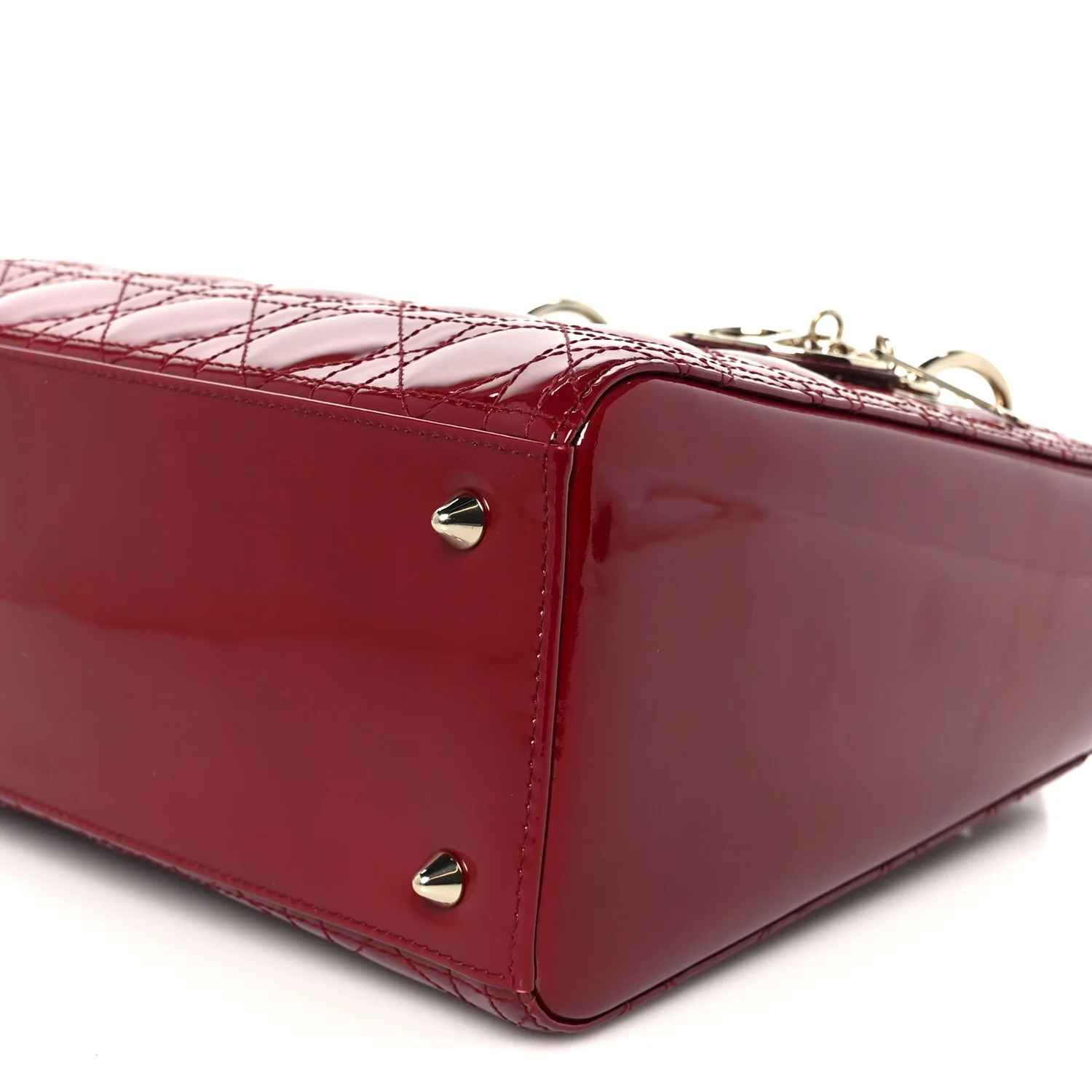 Patent Cannage Medium Lady Dior Red - Image 10
