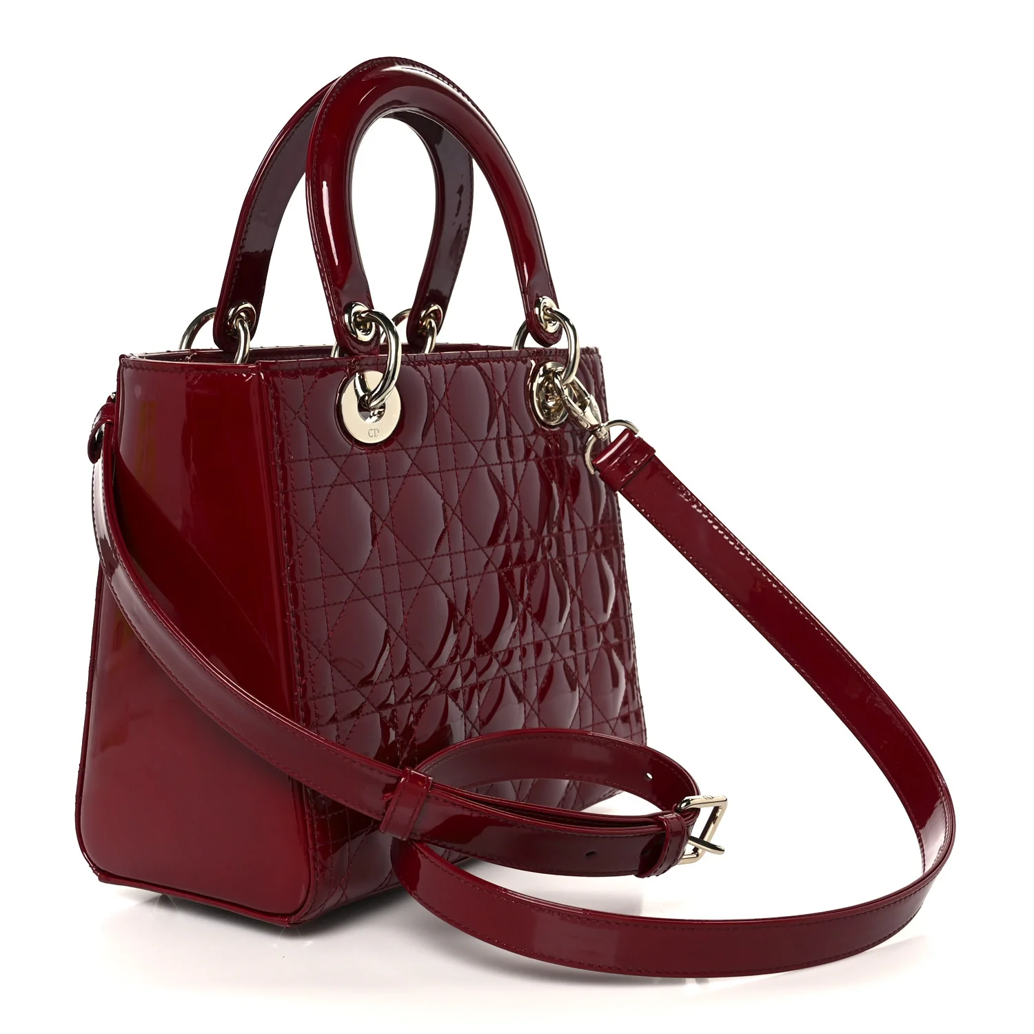 Patent Cannage Medium Lady Dior Red - Image 3