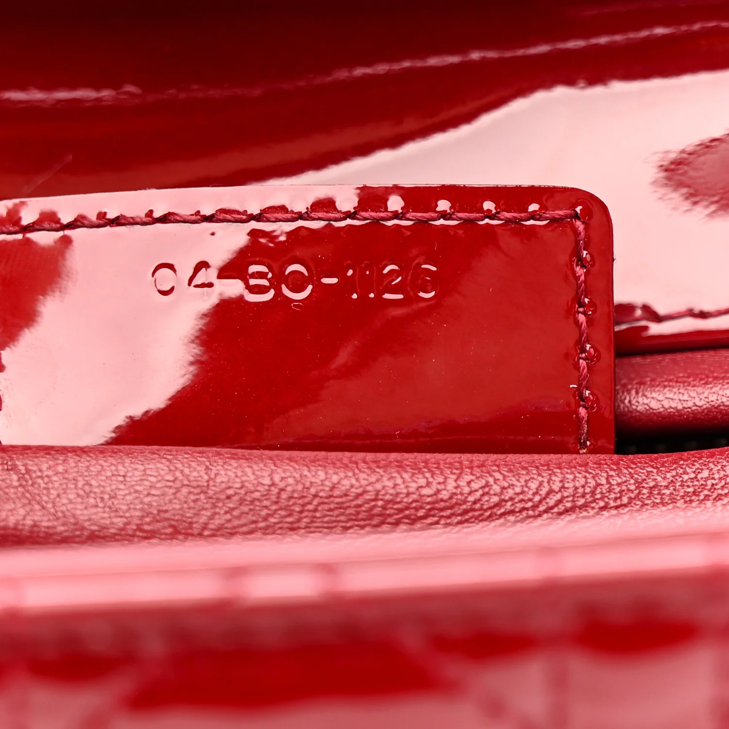 Patent Cannage Medium Lady Dior Red - Image 7