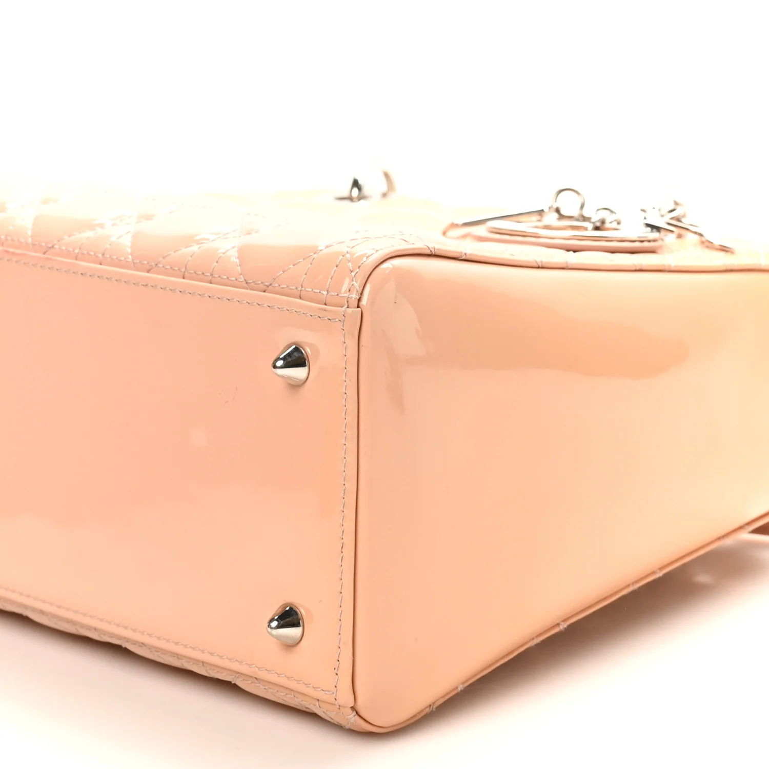 Patent Cannage Medium Lady Dior Rose Clair - Image 10