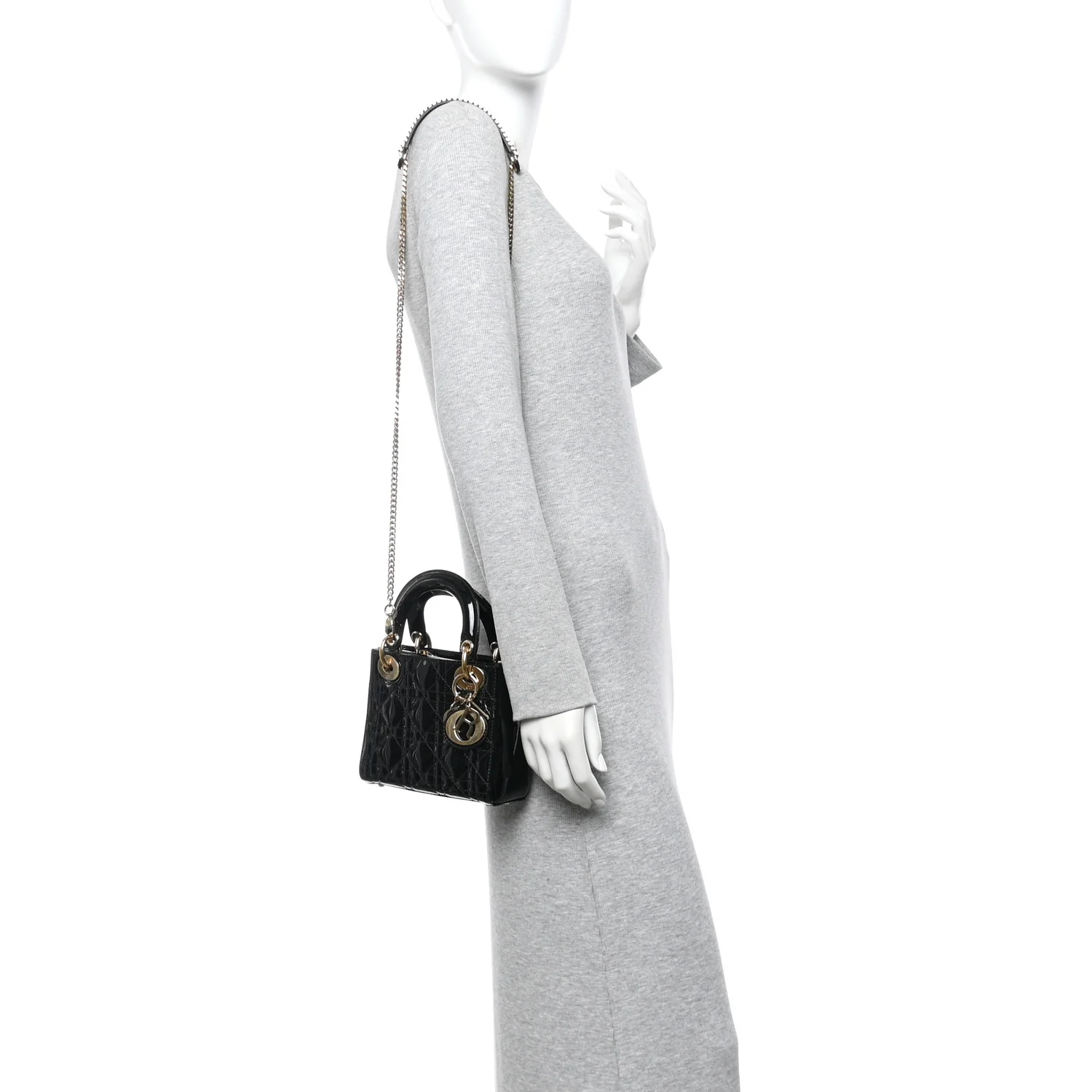Patent Cannage Mini Lady Dior Black - Image 2