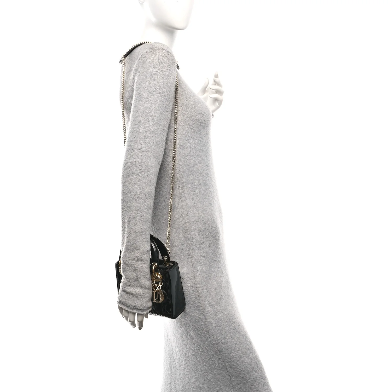 Patent Cannage Mini Lady Dior Black - Image 2