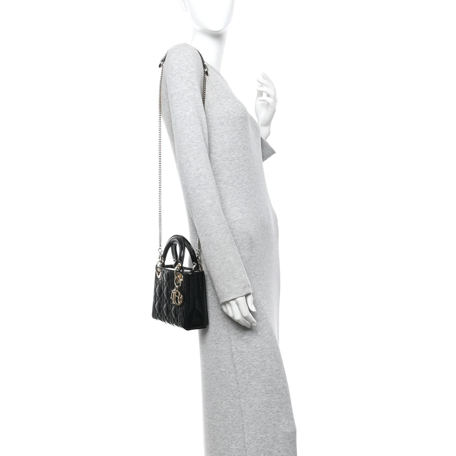 Patent Cannage Mini Lady Dior Black - Image 2