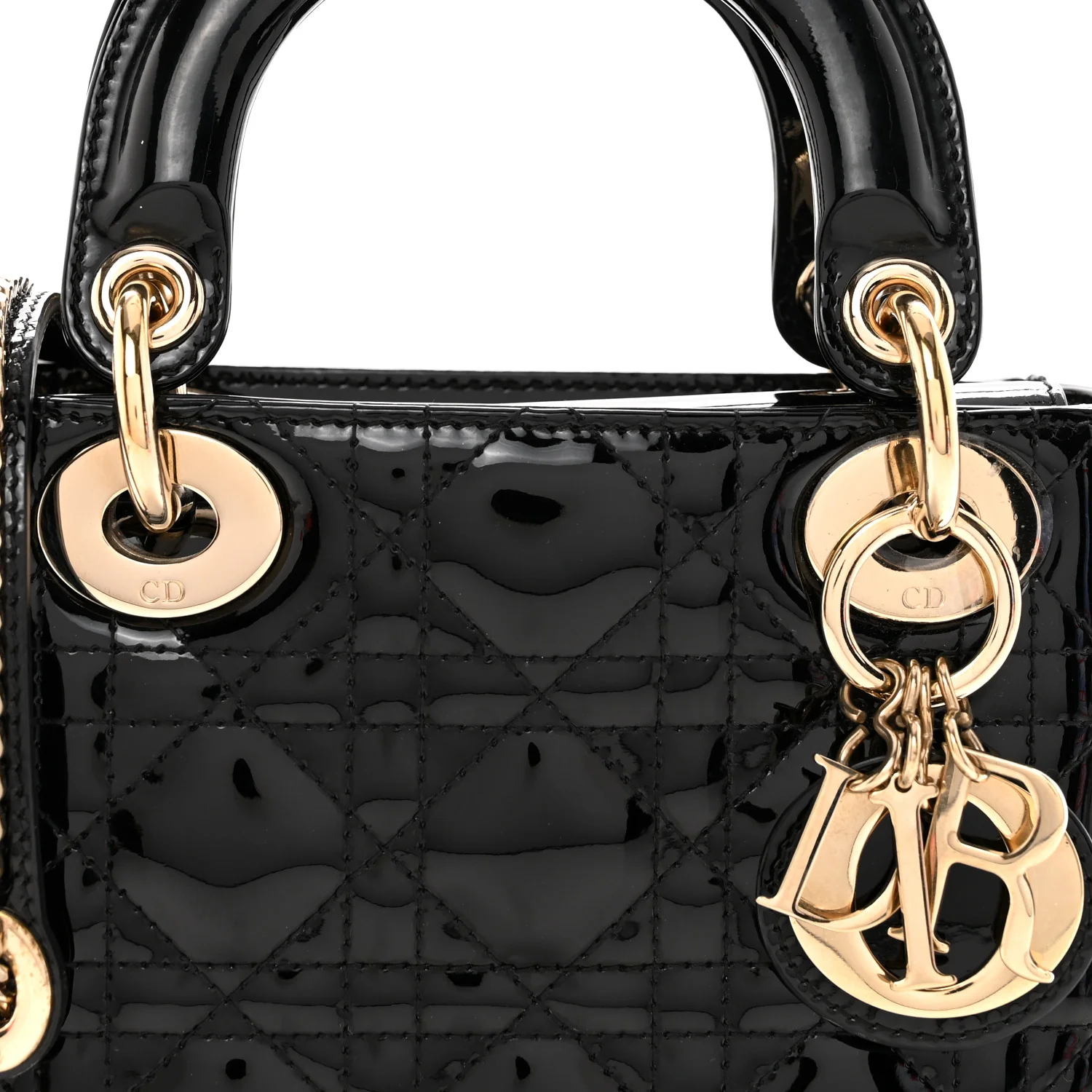 Patent Cannage Mini Lady Dior Black - Image 8