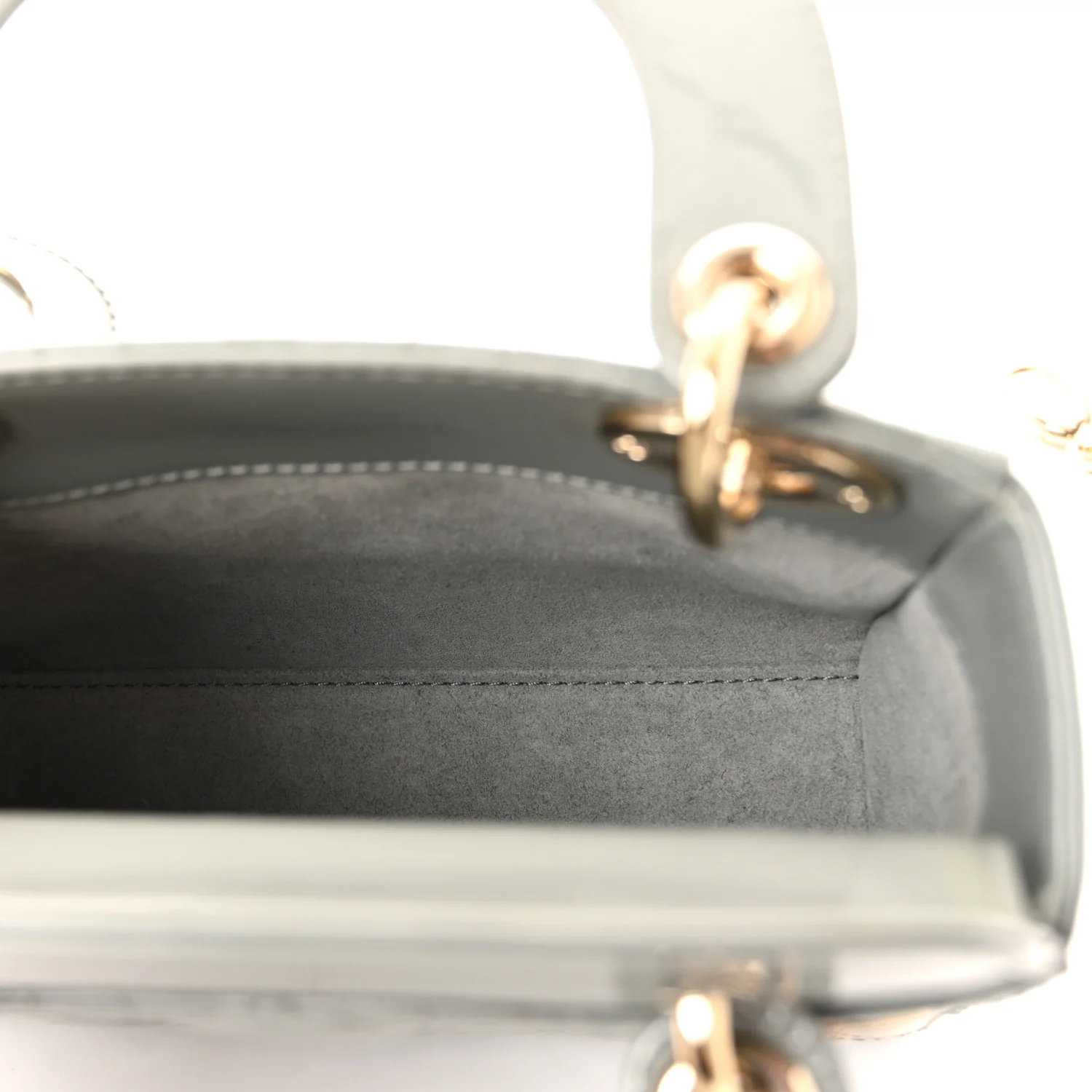 Patent Cannage Mini Lady Dior Grey Stone - Image 5