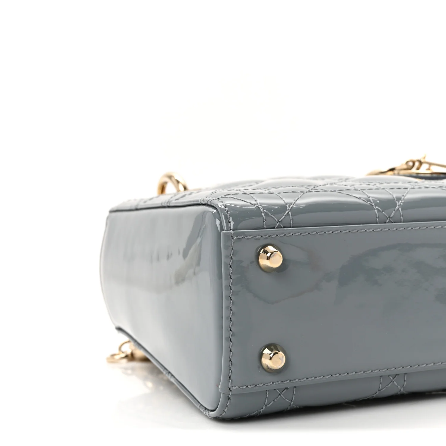 Patent Cannage Mini Lady Dior Light Blue - Image 8