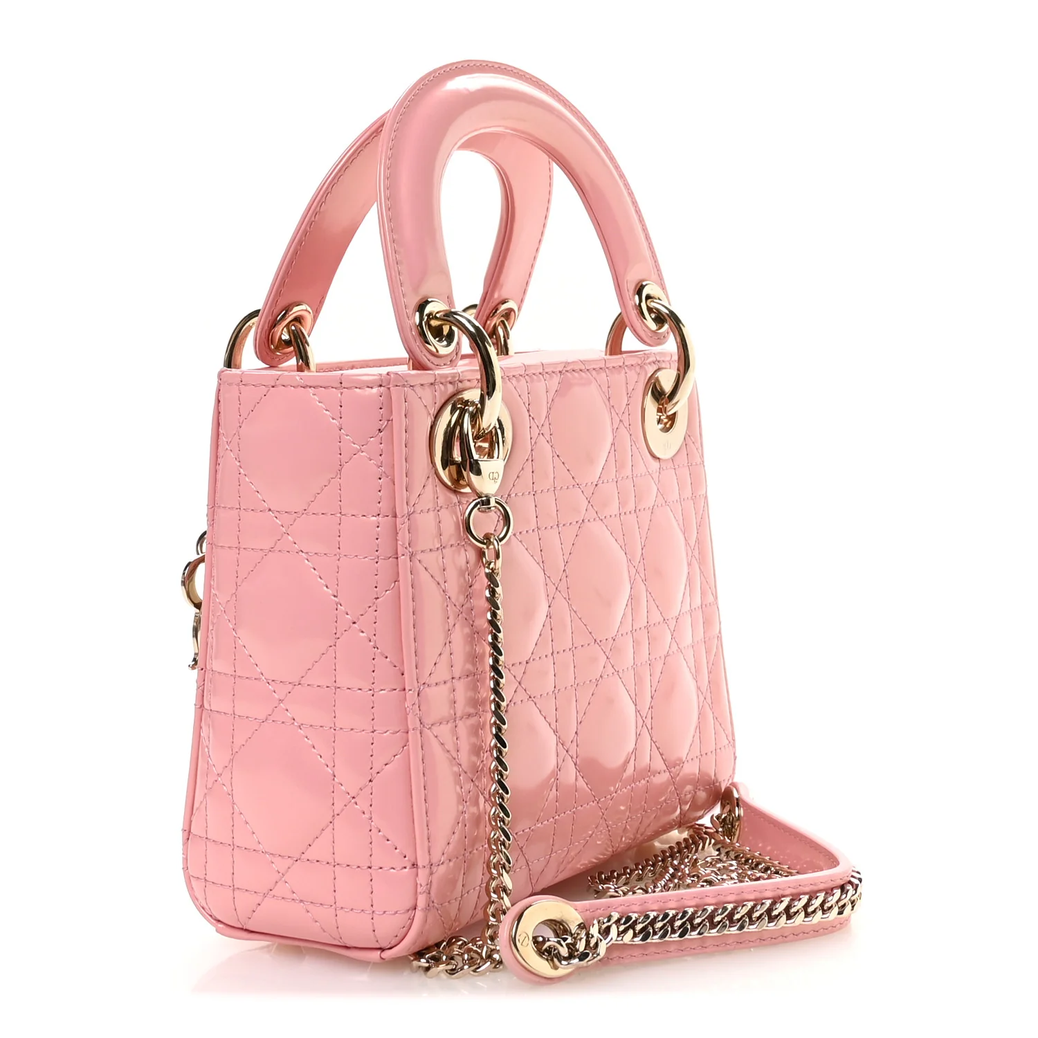 Patent Cannage Mini Lady Dior Pink - Image 3