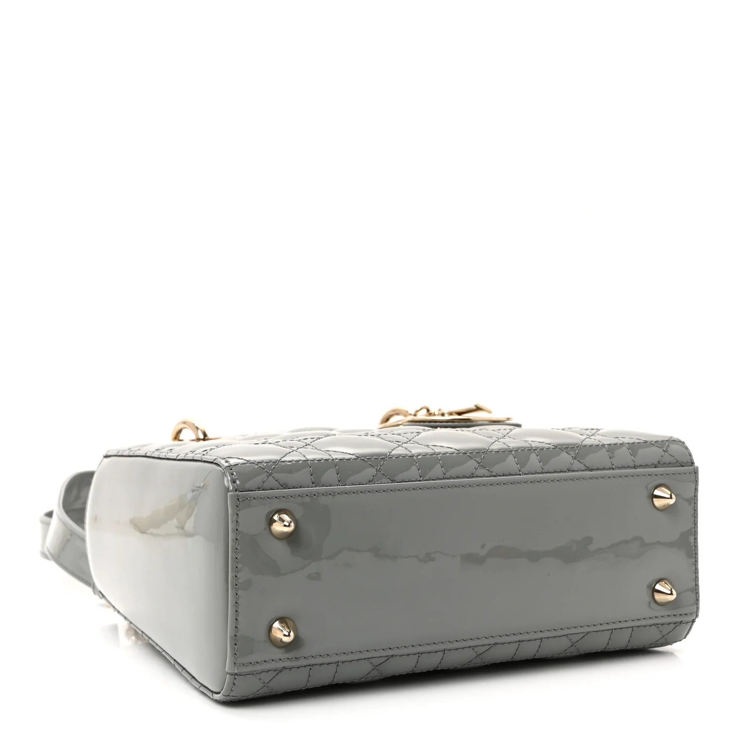 Patent Cannage Small Lady Dior Grey - Image 4