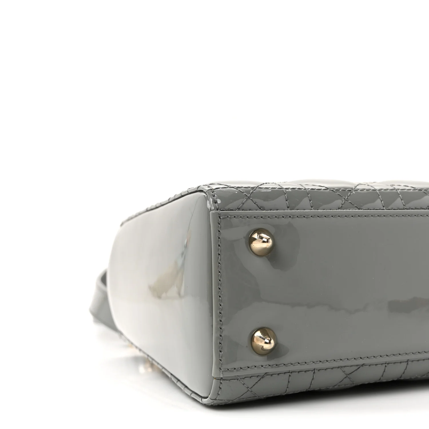 Patent Cannage Small Lady Dior Grey - Image 8